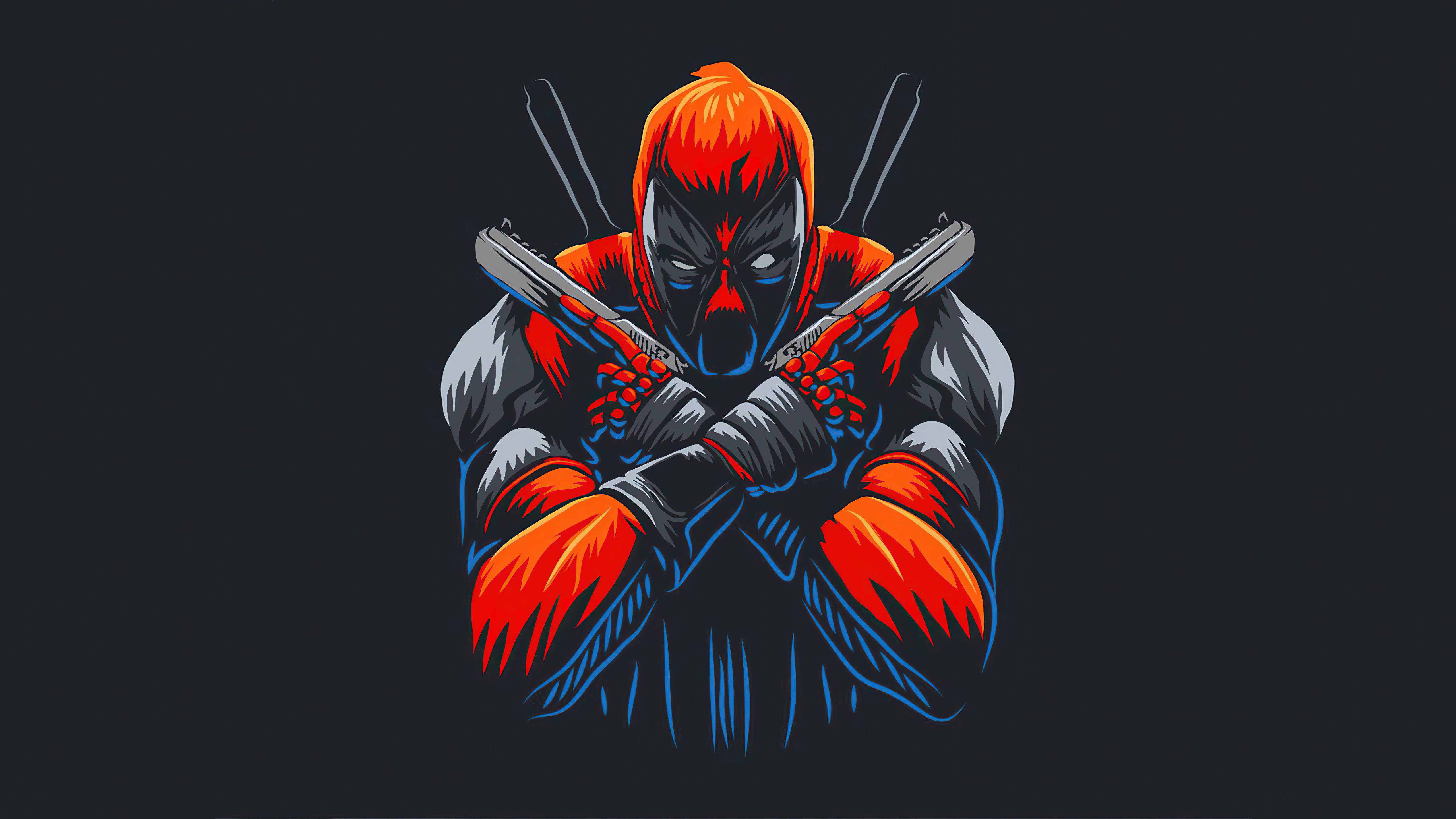 Deadpool Wallpaper 4K, Dark background