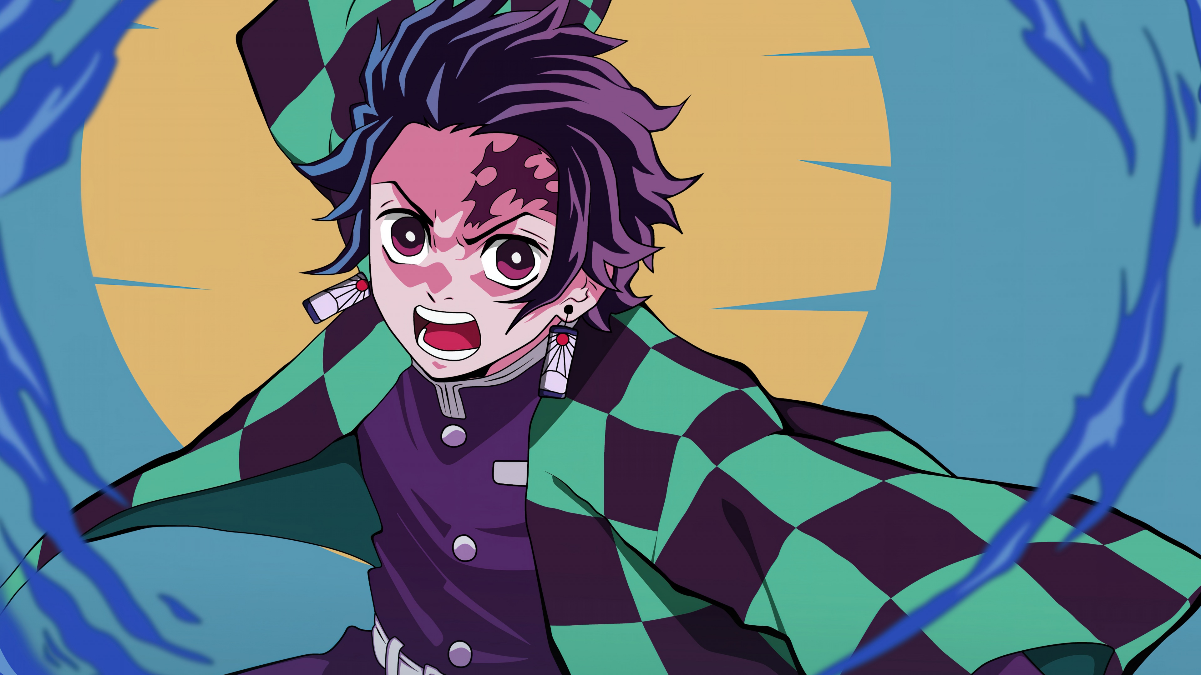 Tanjiro Kamado Wallpaper 4K, Water Breathing