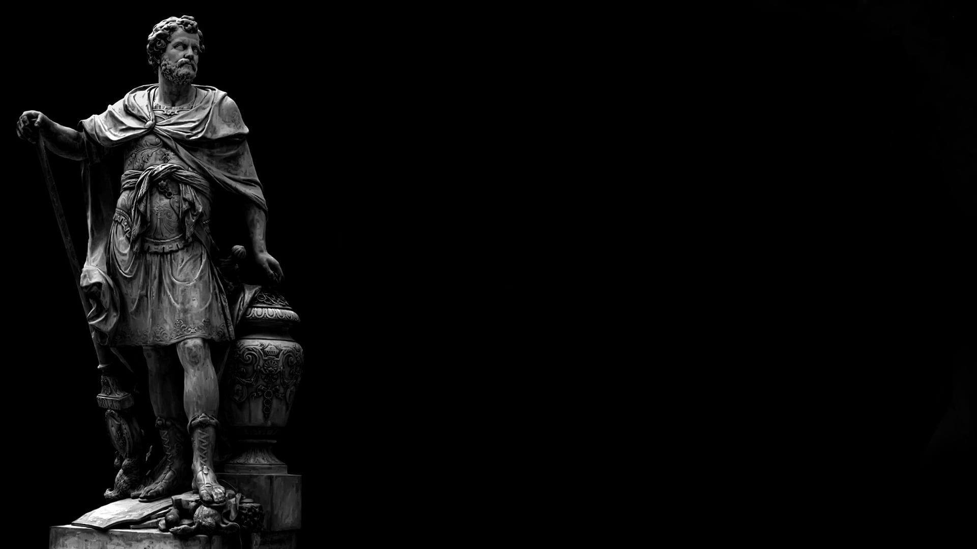 HD wallpaper: statue, dark. Greek