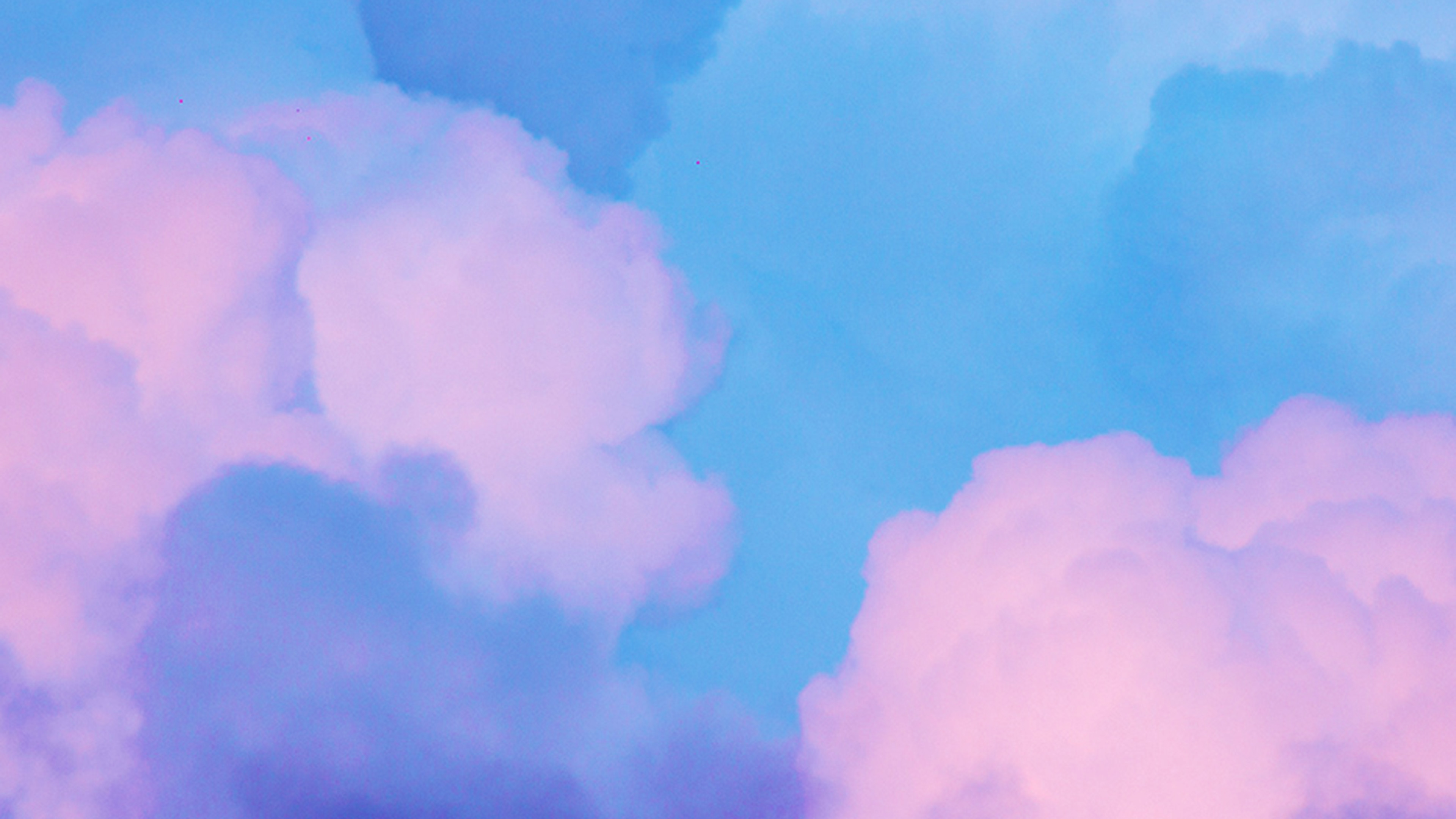 desktop, laptop. sky blue pastel art
