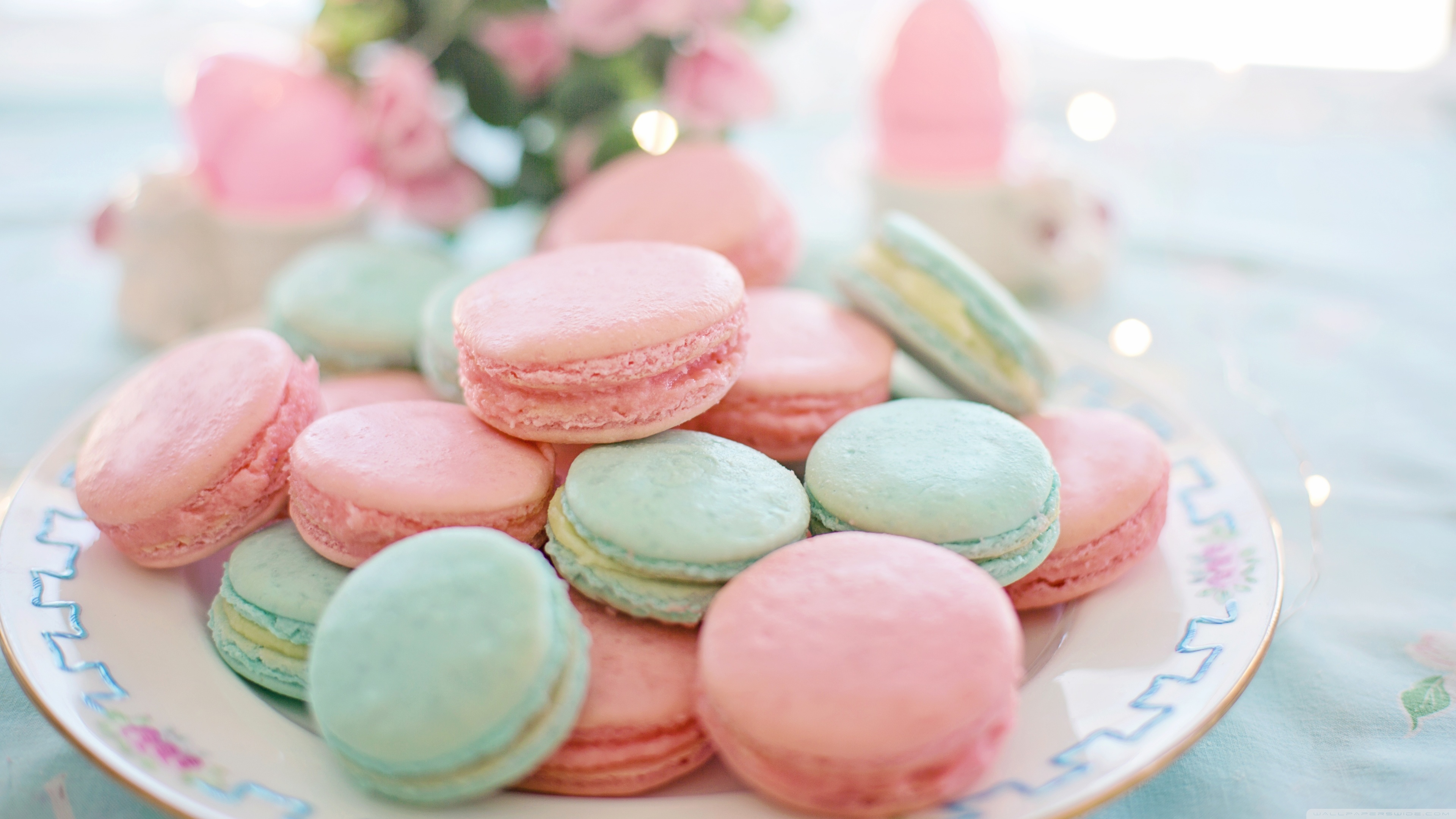 Pastel Macarons Aesthetic Ultra HD Desktop Background Wallpaper for 4K UHD TV, Widescreen & UltraWide Desktop & Laptop, Tablet