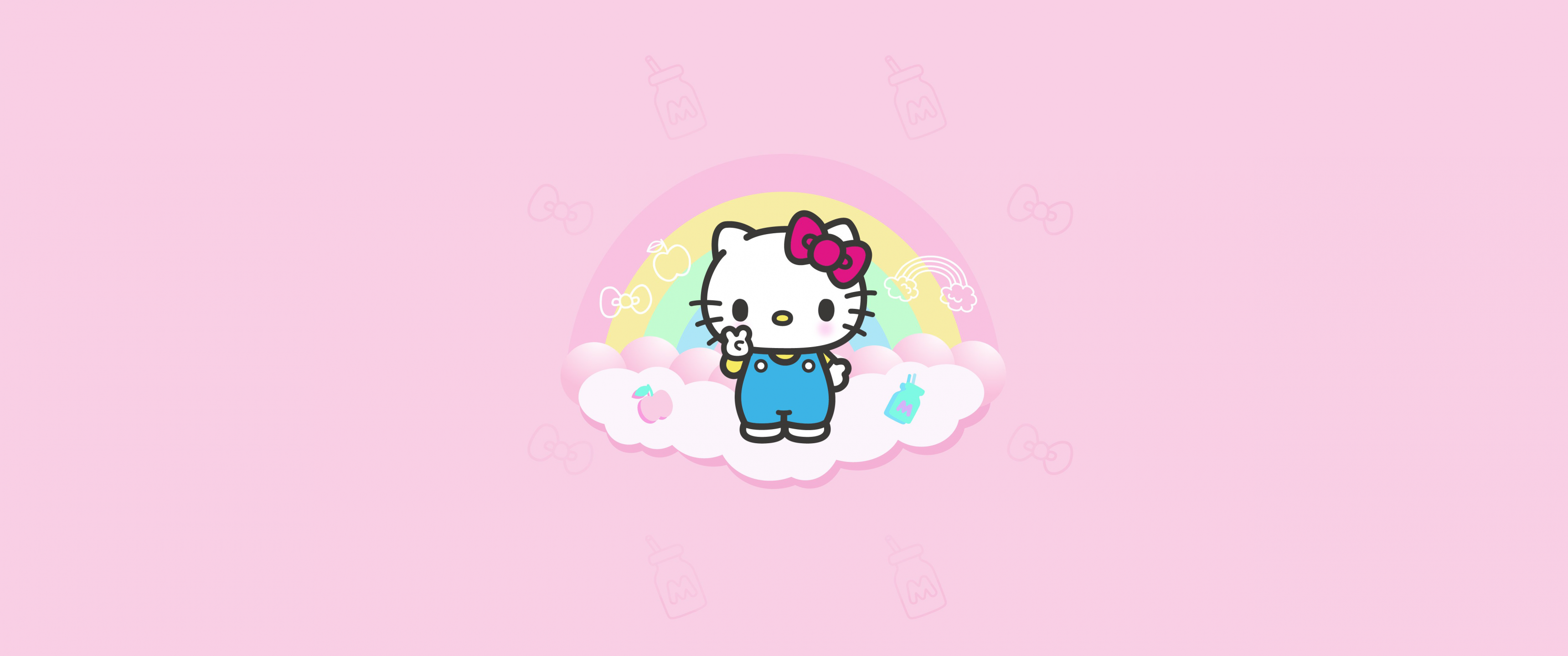 Hello Kitty Wallpaper 4K, Minimalist