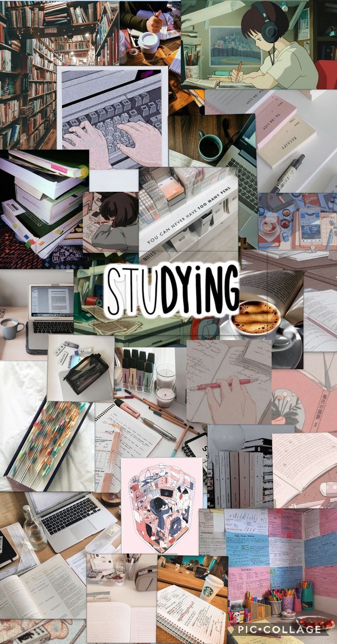 Studying Aesthetic Collage Wallpapers Wallpaper Cave