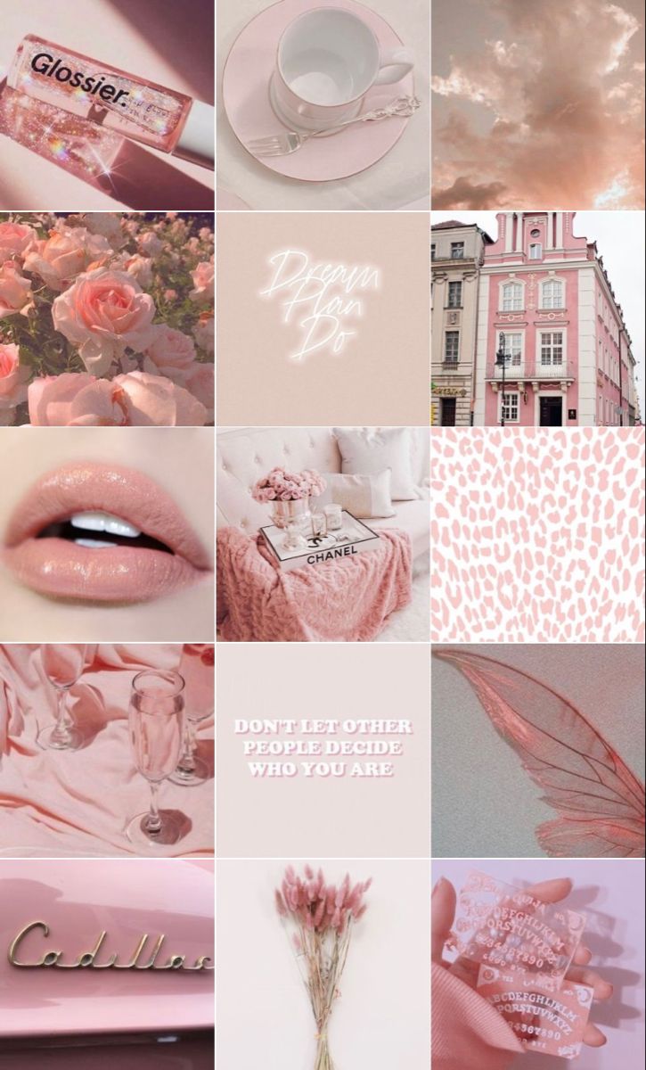 Light pink aesthetic wallpaper mood vision board. Pink aesthetic, Aesthetic colors, Pink