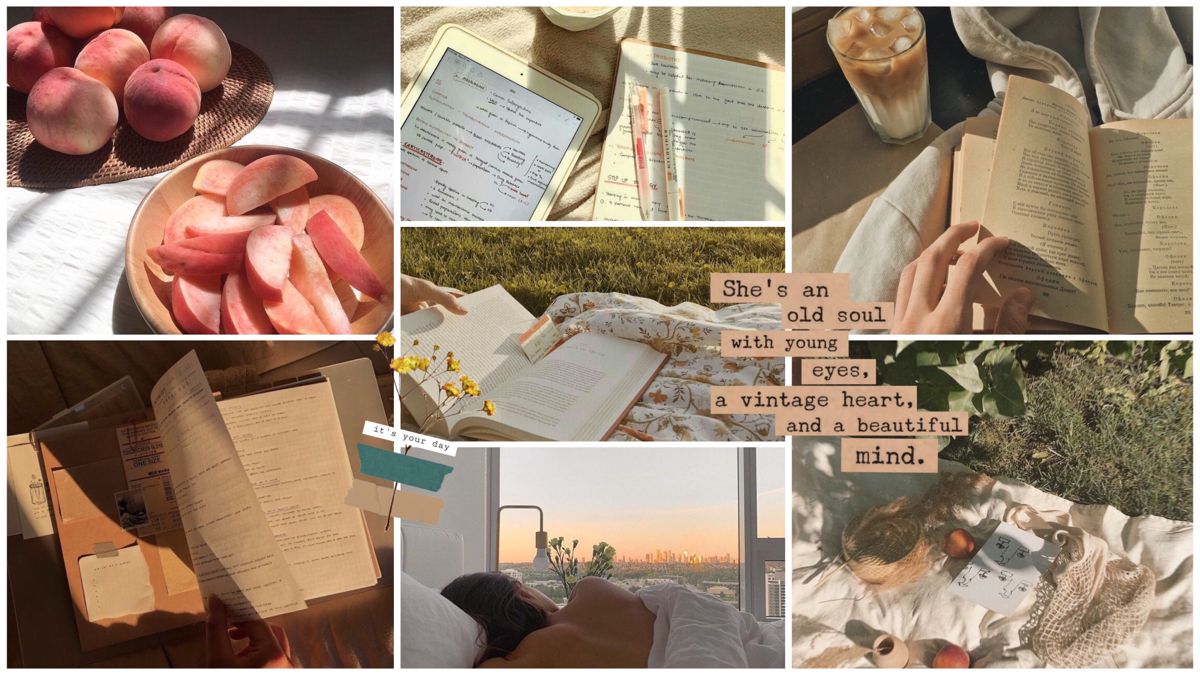 Light academia aesthetic desktop wallpaper. Aesthetic desktop wallpaper, Wallpaper notebook, Studying inspo wallpaper