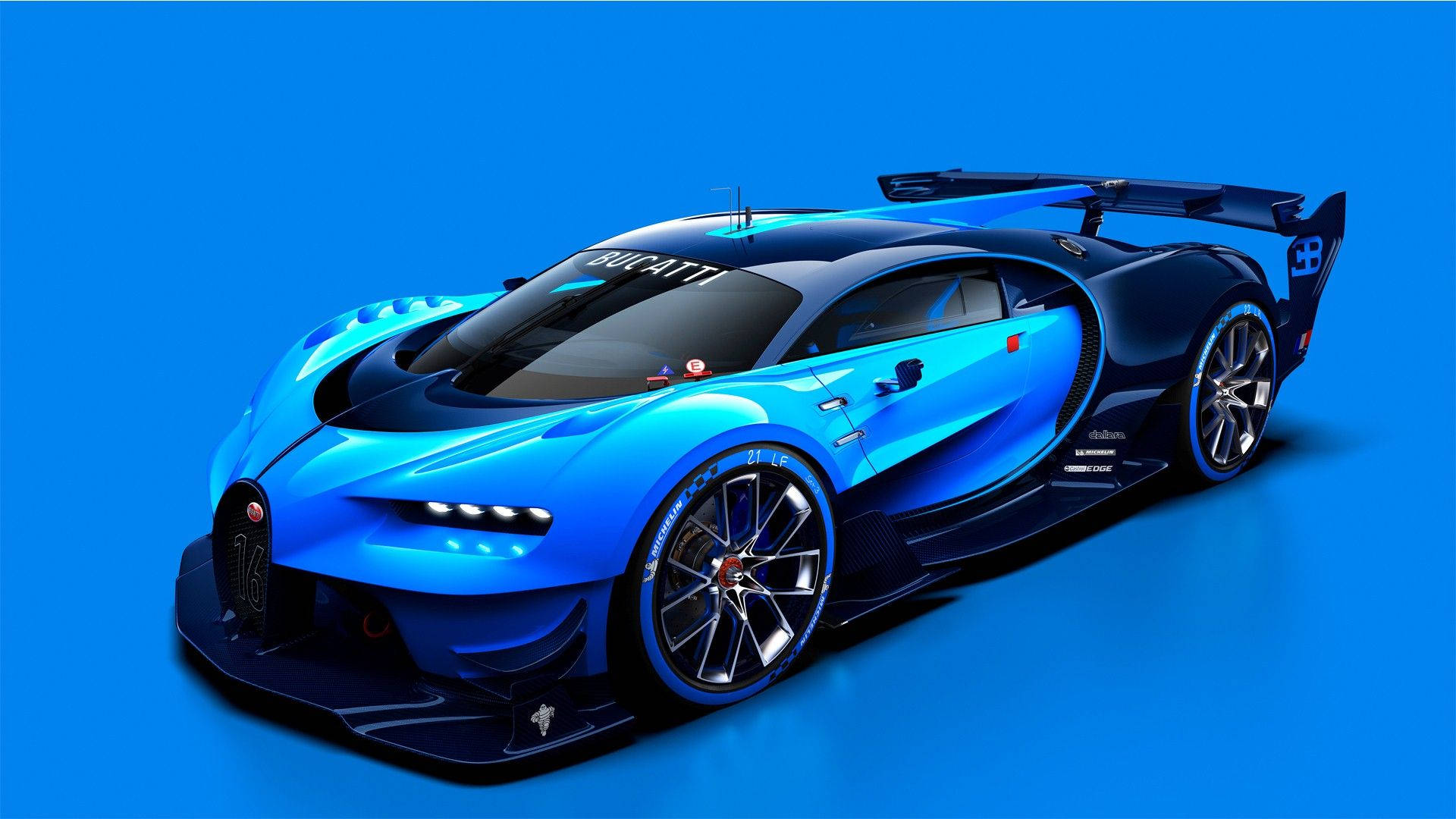 Download Cool Bugatti Pure Blue Wallpaper