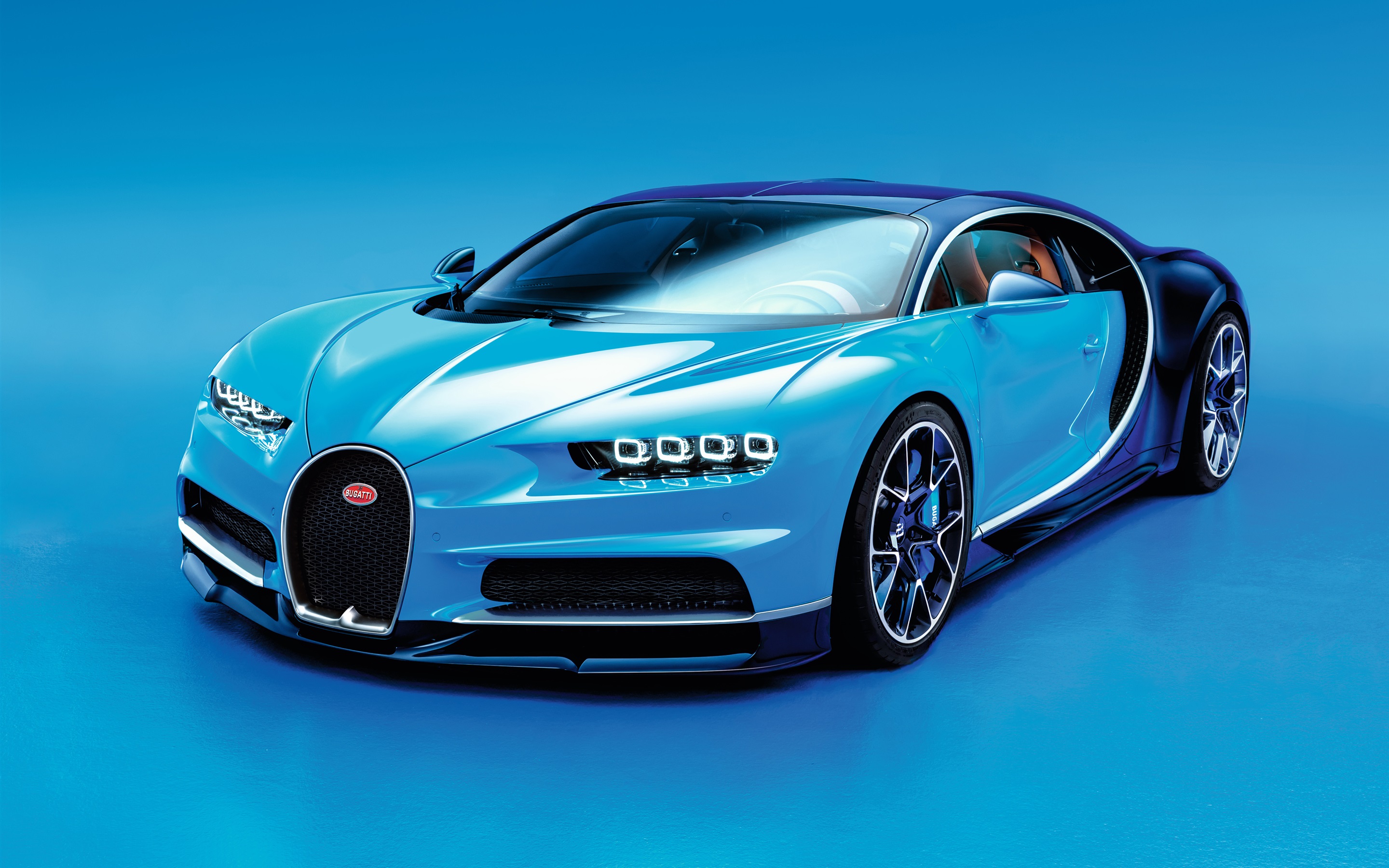 Wallpaper Bugatti Chiron blue supercar 3840x2160 UHD 4K Picture, Image
