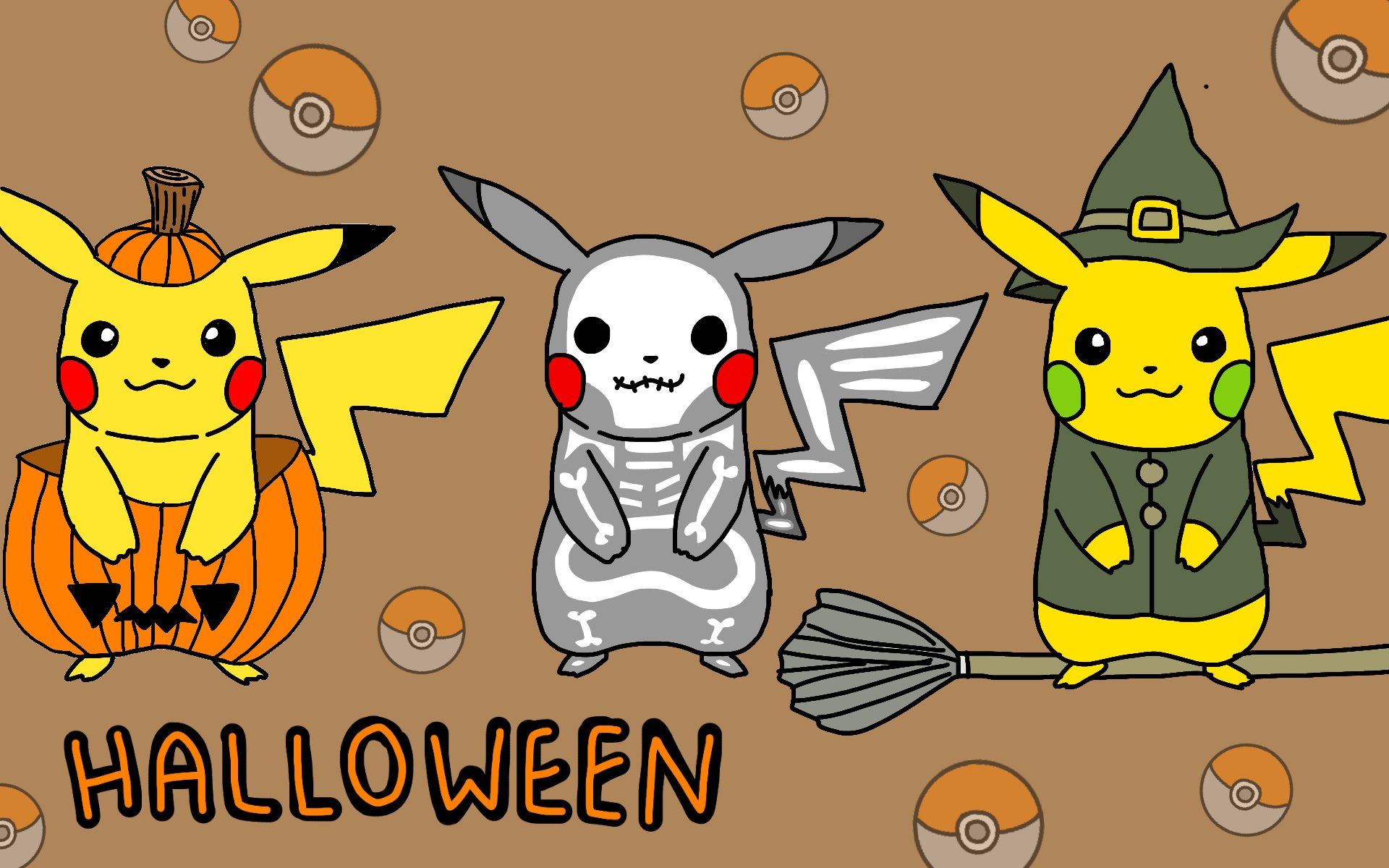 Bean Cute O Chu #cute #pikachu #halloween #kawaii #art #illustration #pokemon #sketch