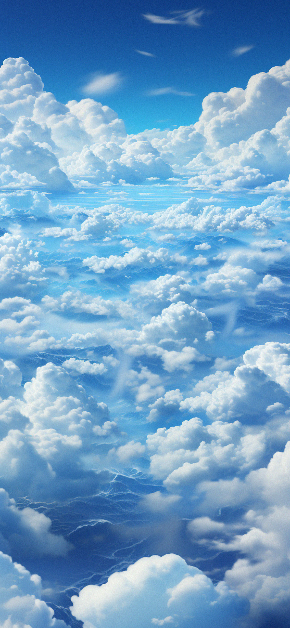 Blue Sky & Clouds Aesthetic Wallpaper