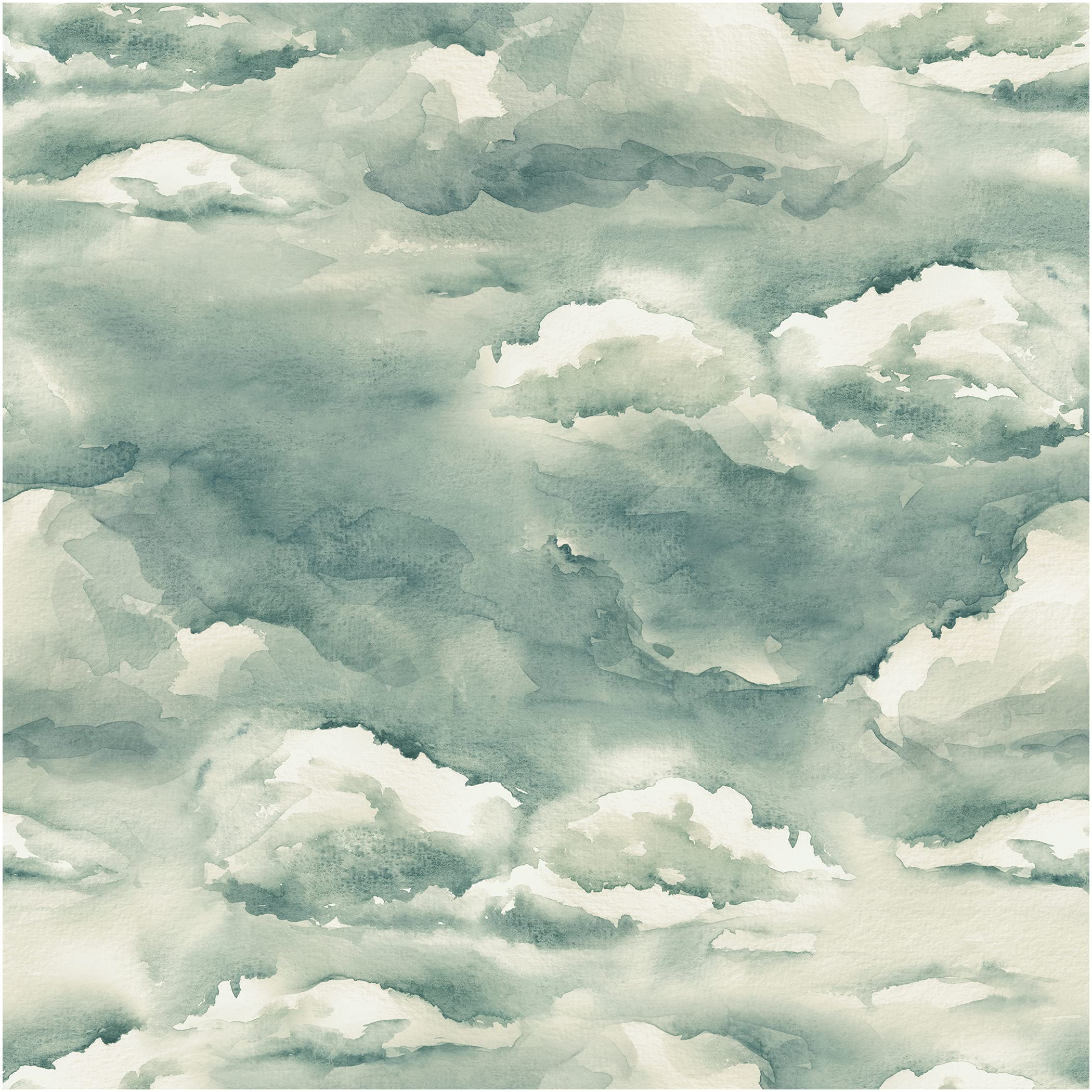 UniGoos Watercolor Sky Clouds Peel and Stick Wallpaper Abstract Retro Removable Wall Paper Vintage Self Adhesive Contact Paper for Cabinet Shelf Liner Bedroom DIY Decor 17.7 x118, Tools & Home
