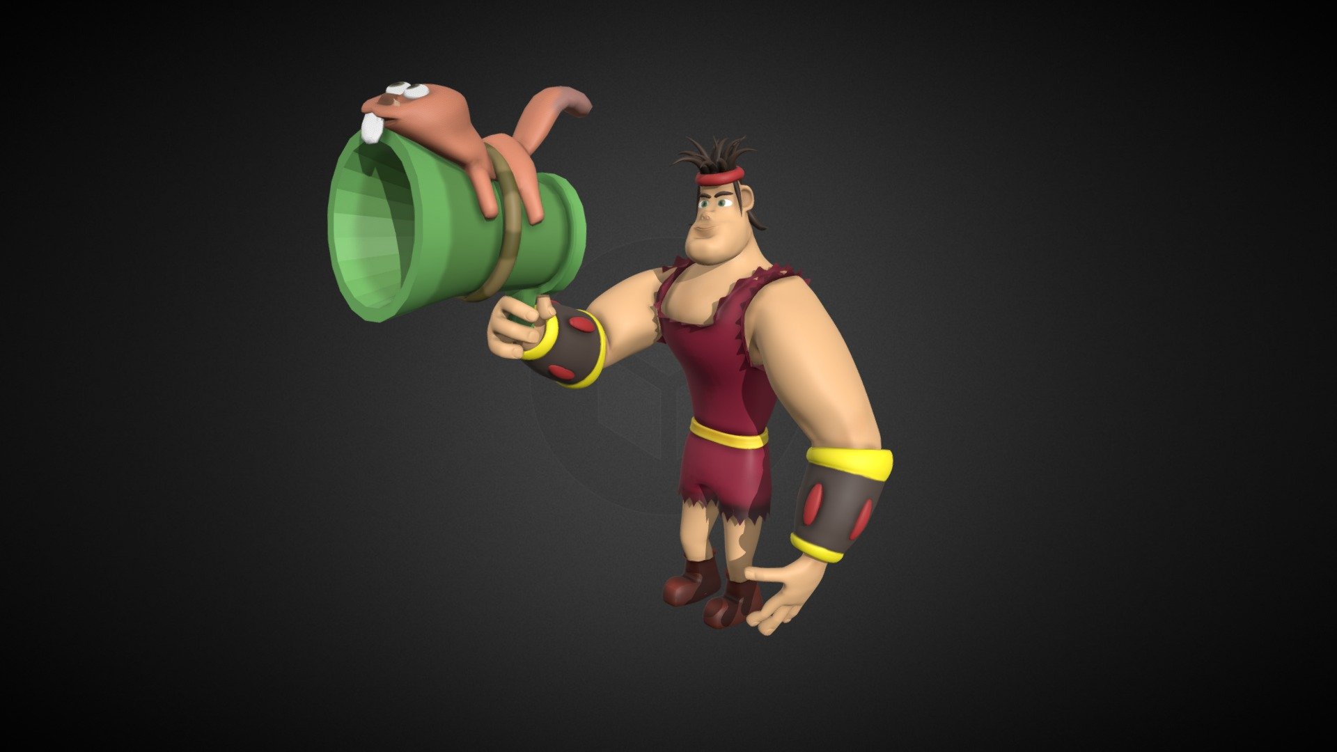 Dave The Barbarian & Megaphone model by Rahion [990241b]