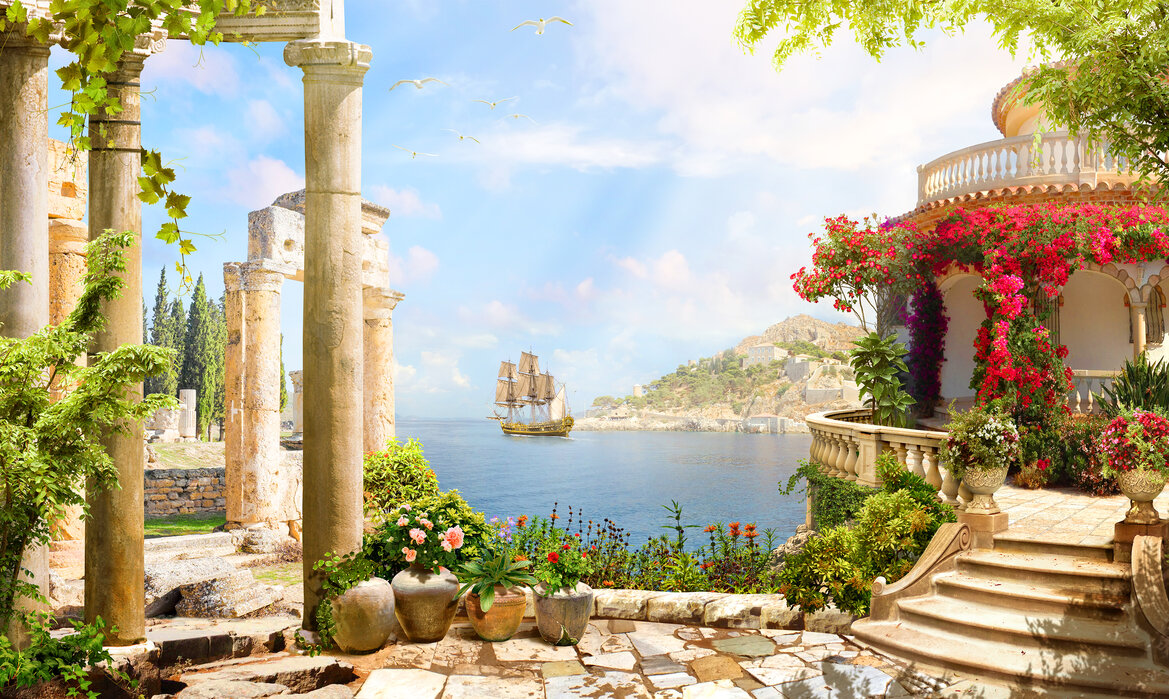 Ship on Mediterranean Sea