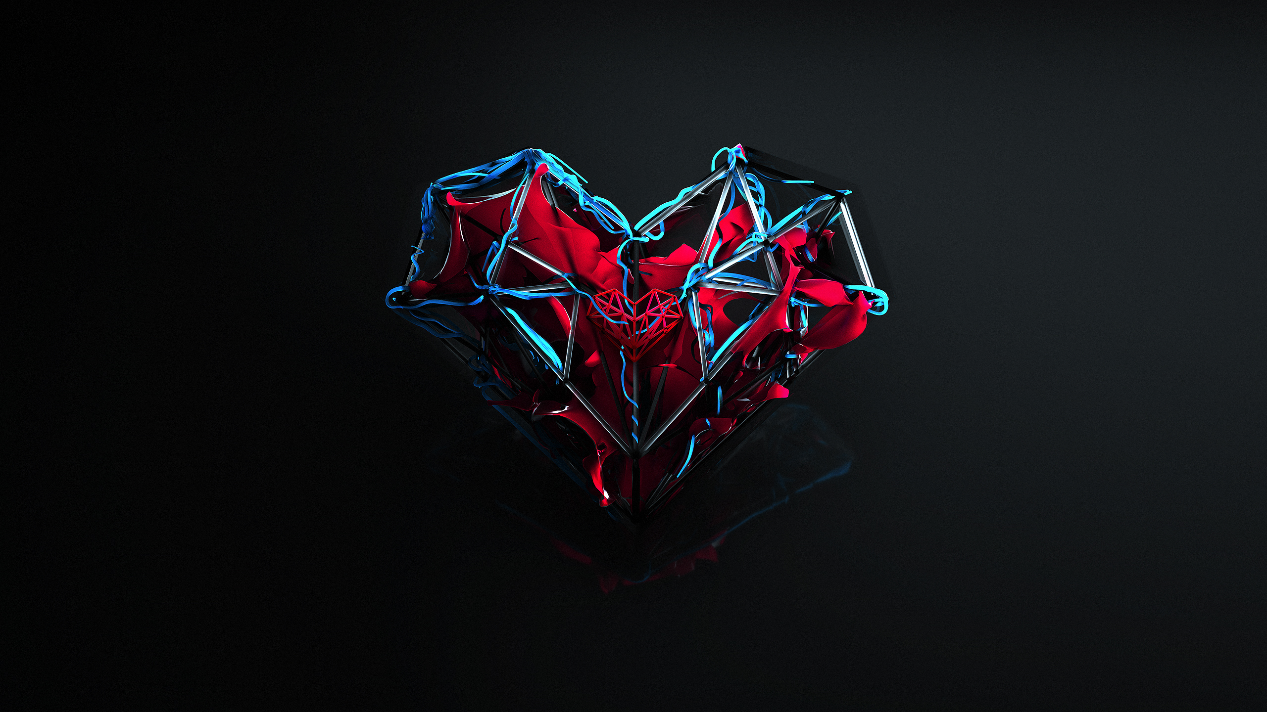HD, Love heart, Dark, Abstract Gallery HD Wallpaper