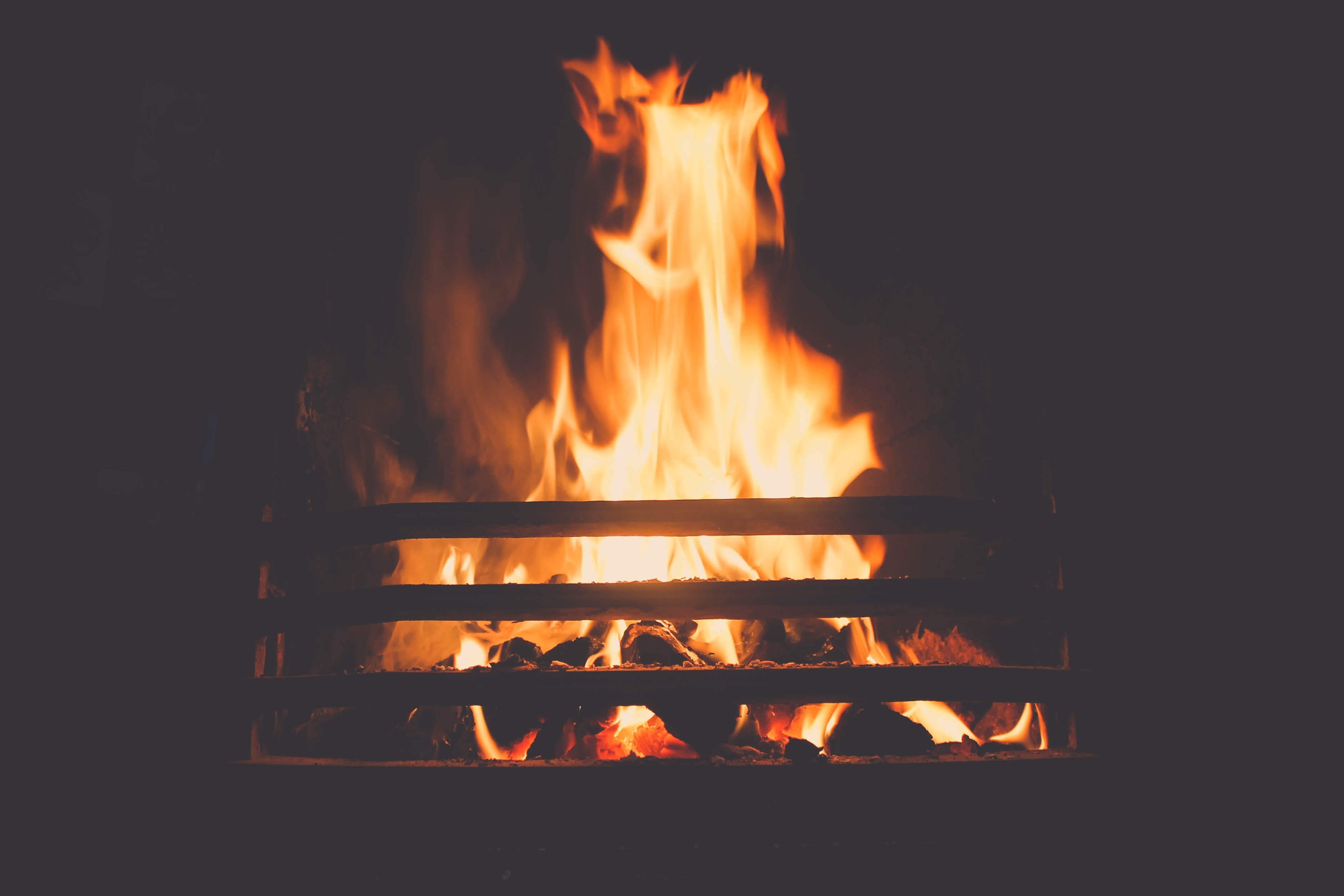 Wallpaper / fire fireplace warmth and hearth HD 4k wallpaper free download