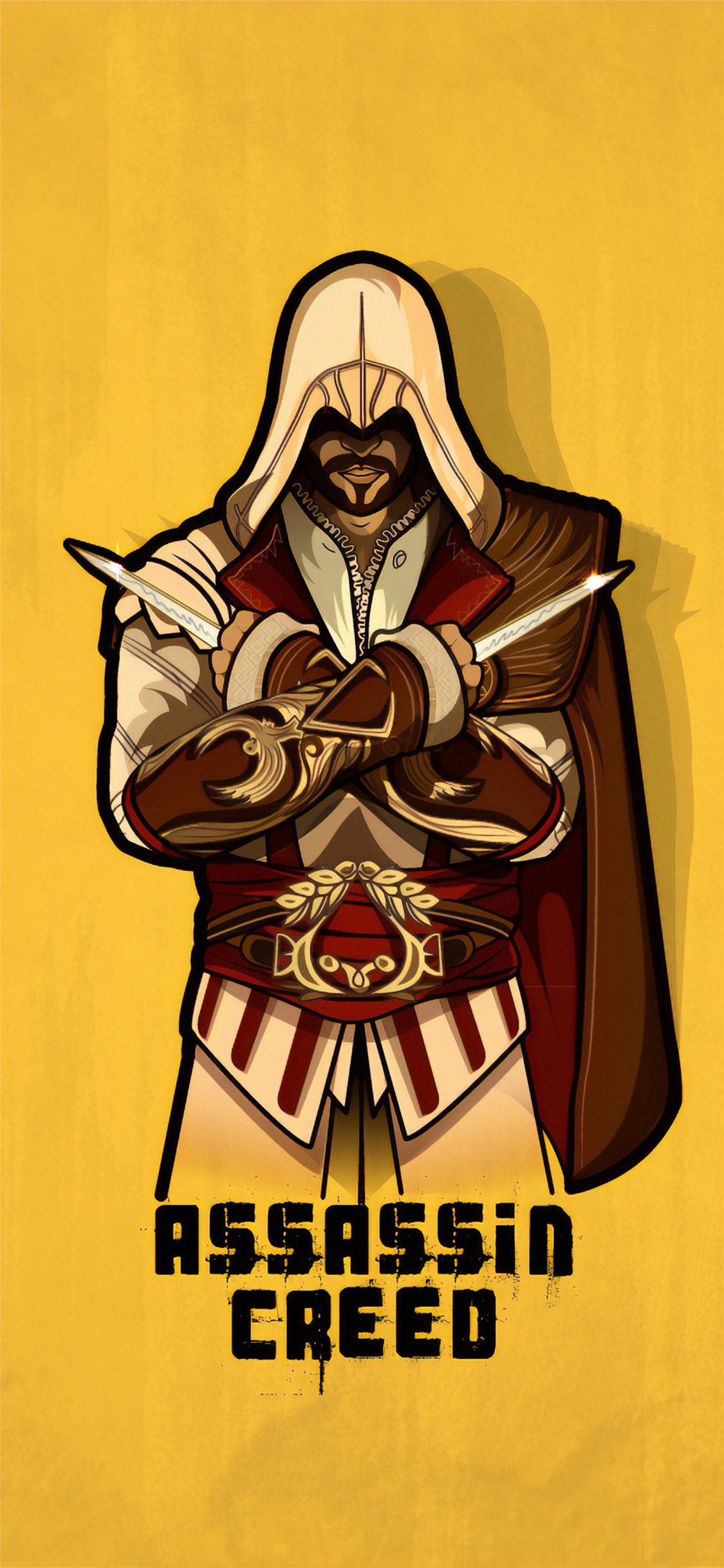 minimal assasins creed 4k iPhone X Wallpaper Free Download