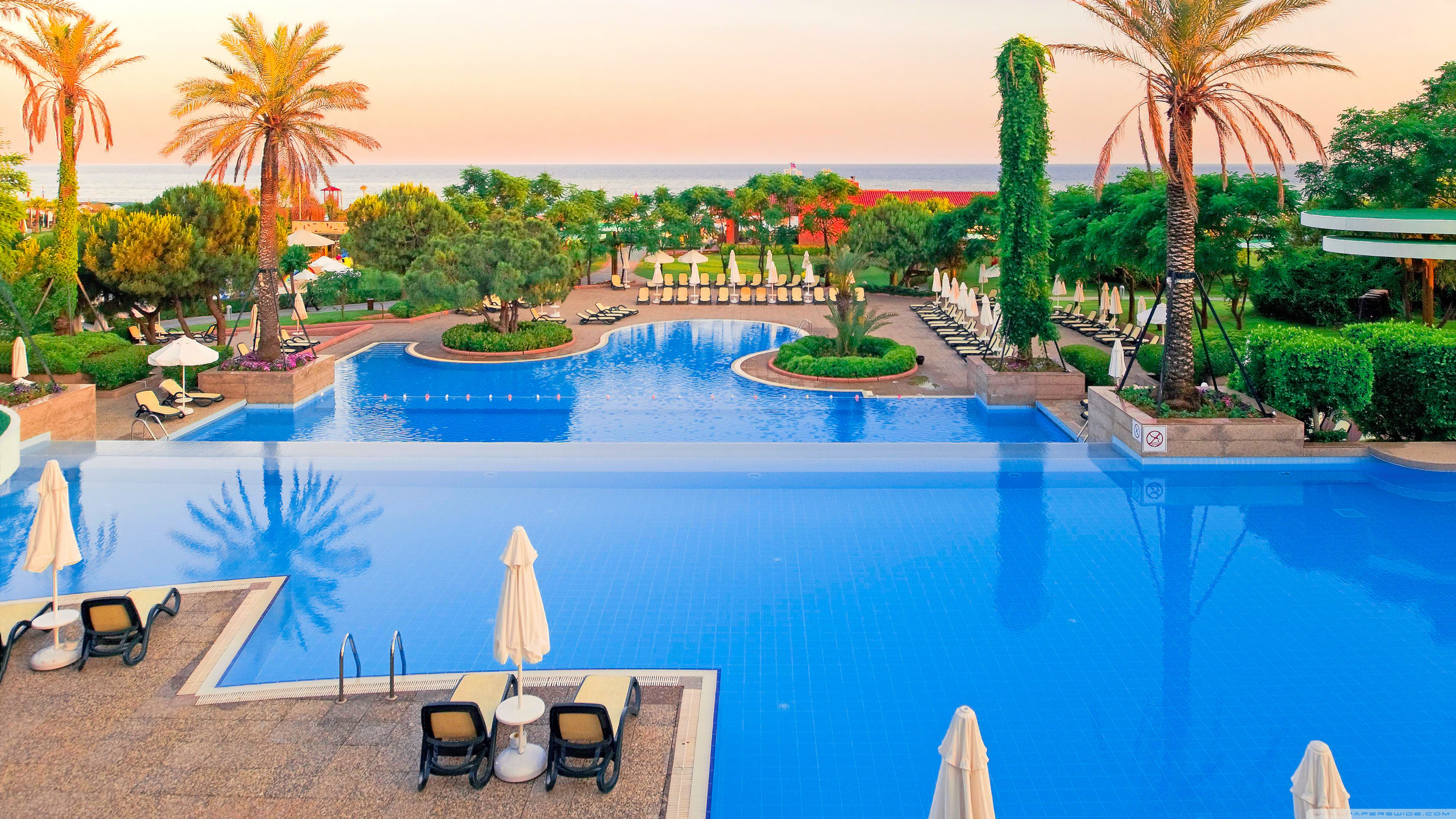 Tropical Island Hotel Ultra HD Desktop Background Wallpaper for 4K UHD TV, Widescreen & UltraWide Desktop & Laptop, Tablet