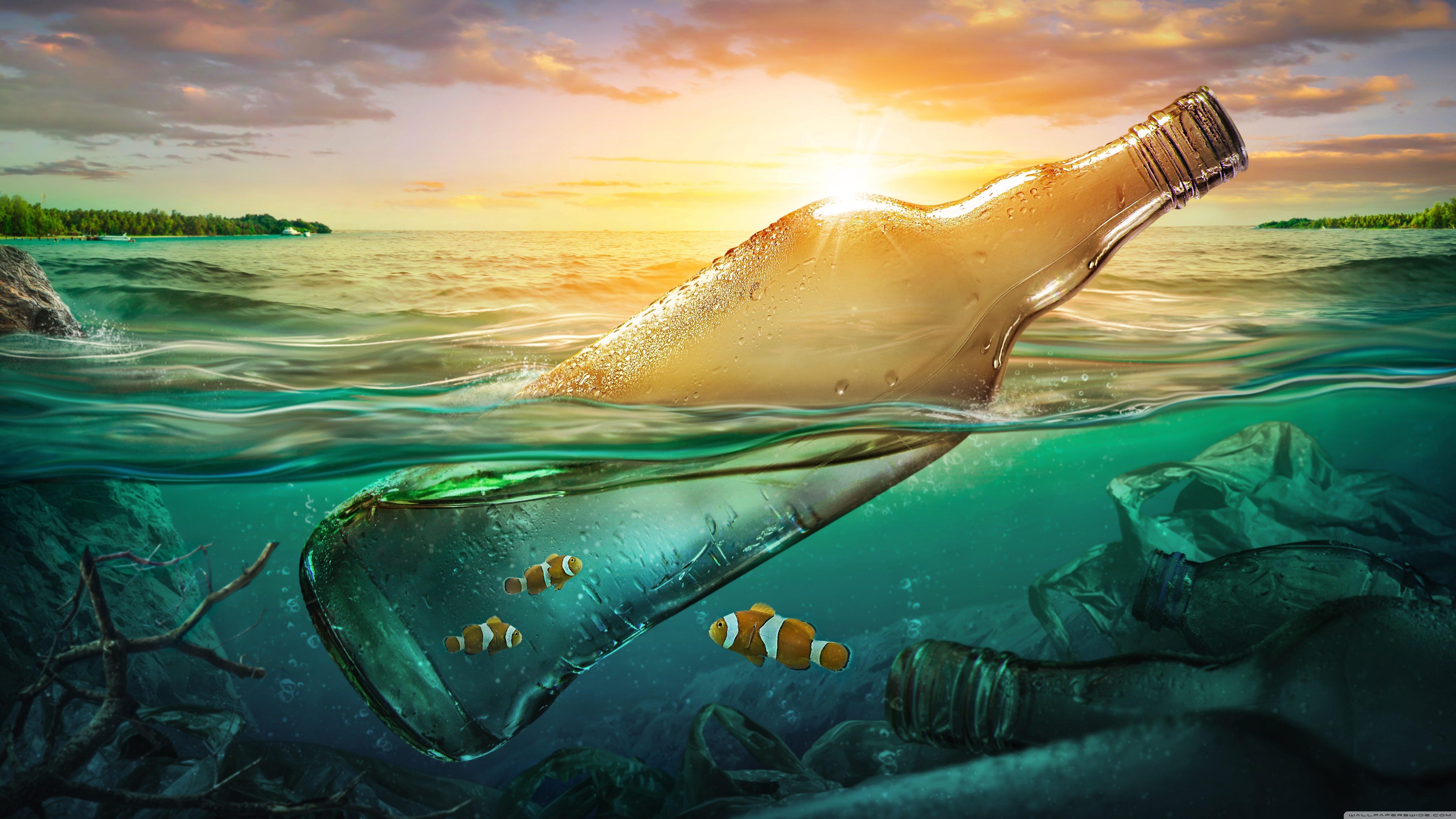 Keep the Ocean Clean Ultra HD Desktop Background Wallpaper for 4K UHD TV, Widescreen & UltraWide Desktop & Laptop, Tablet