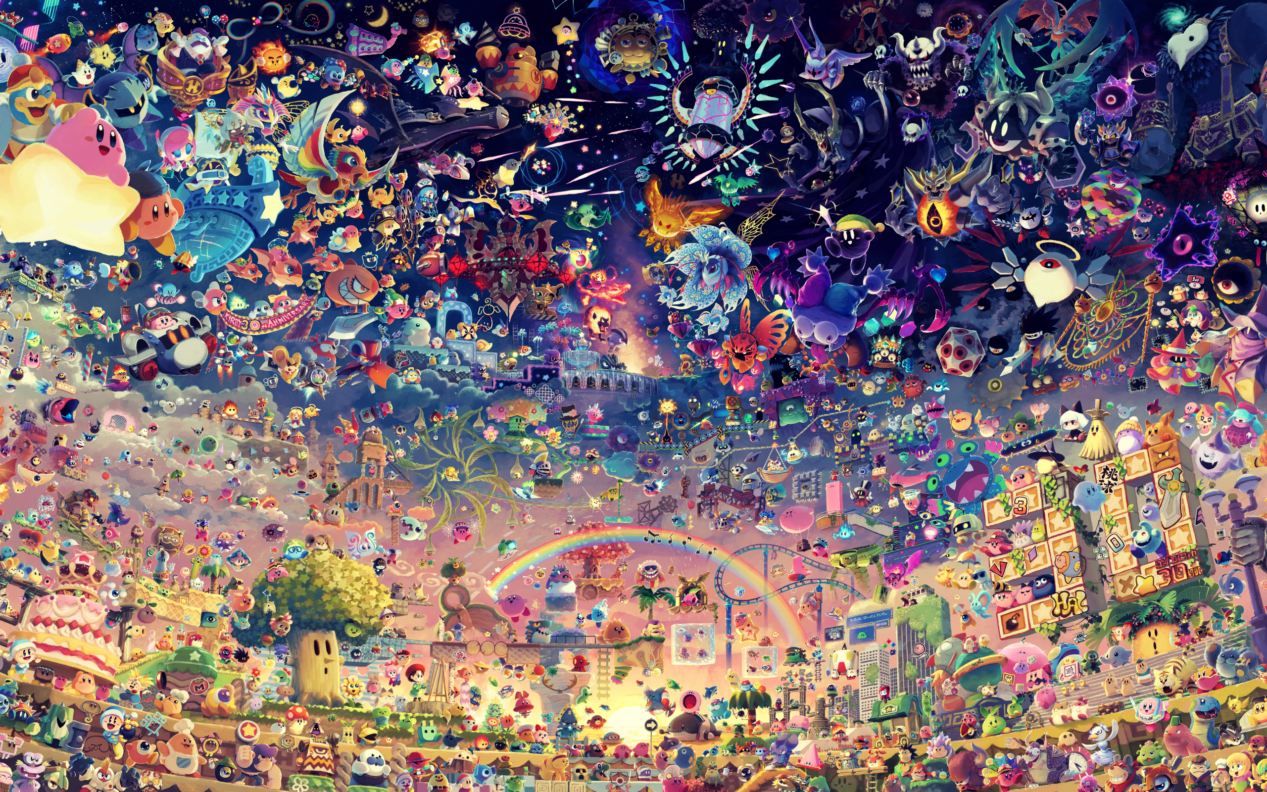 Download wallpaper 2560x1600 kirby, game characters, action game, dual wide 16:10 2560x1600 HD background, 28011