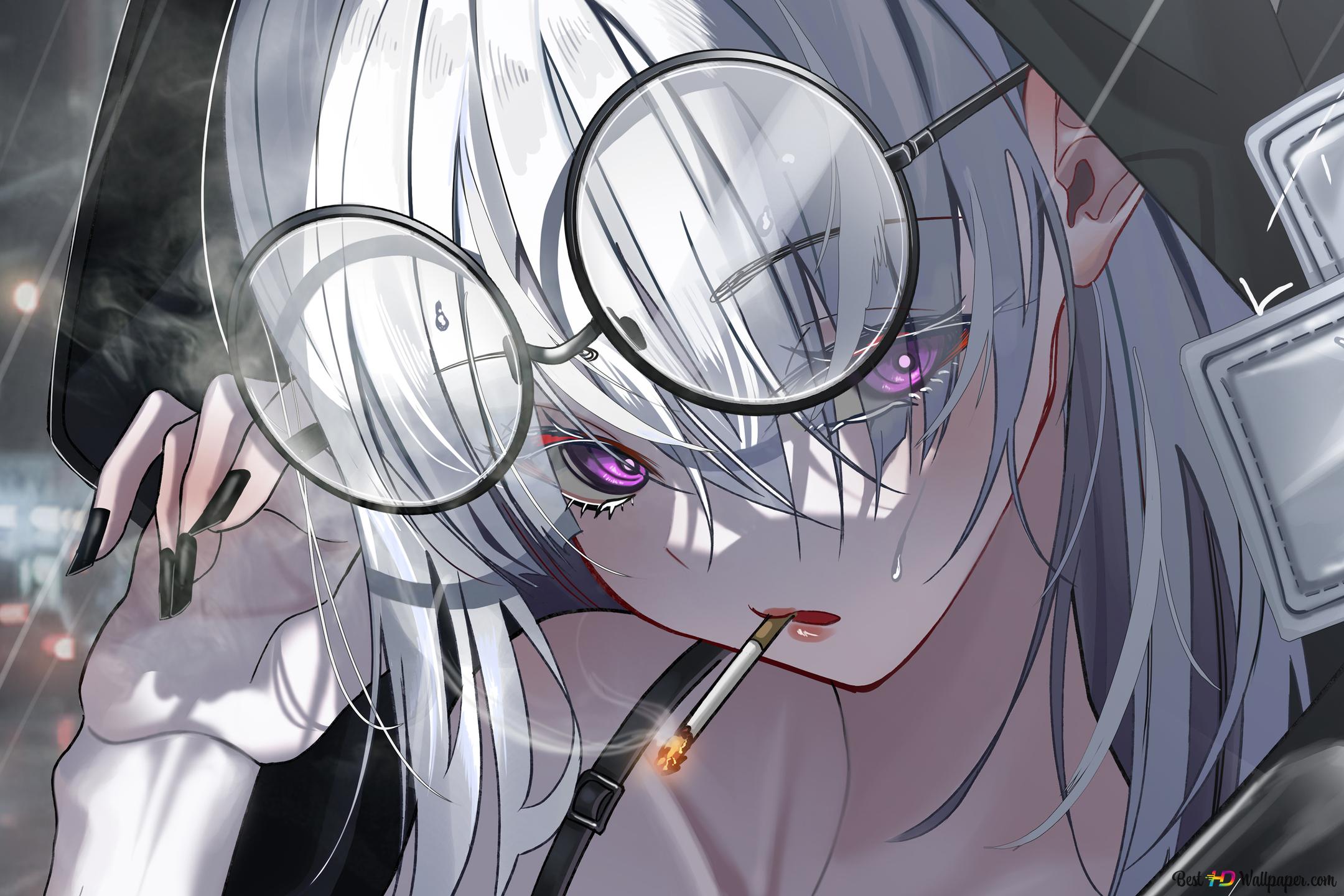 Download Anime Girl Smoking Instagram Profile Wallpaper