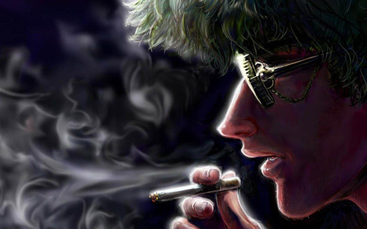 Anime Boy Smoking PC Wallpaper