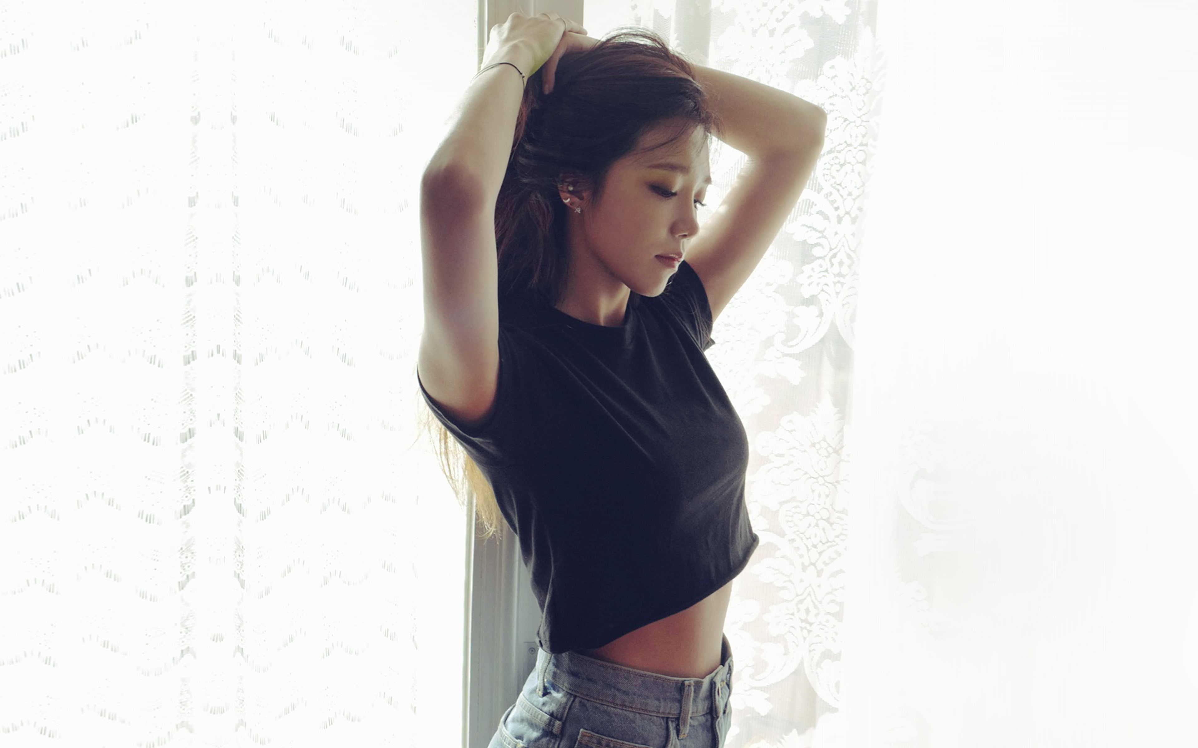 Wallpaper / asian, white, kpop, apink, 4K, girl free download