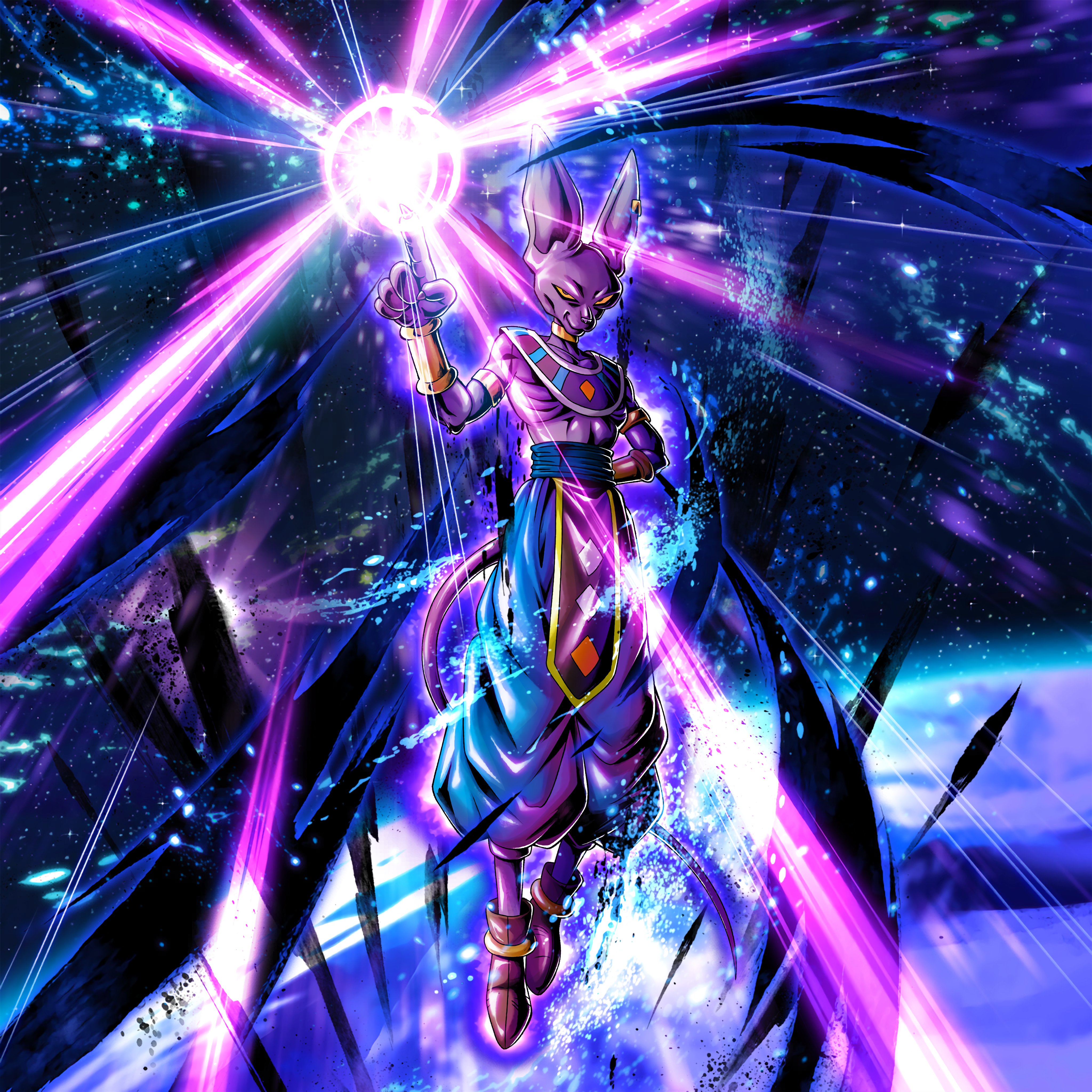 Hydros Limted Beerus Character Art + 4K PC Wallpaper + 4k Phone Wallpaper! #DBLegends #DragonBallLegends