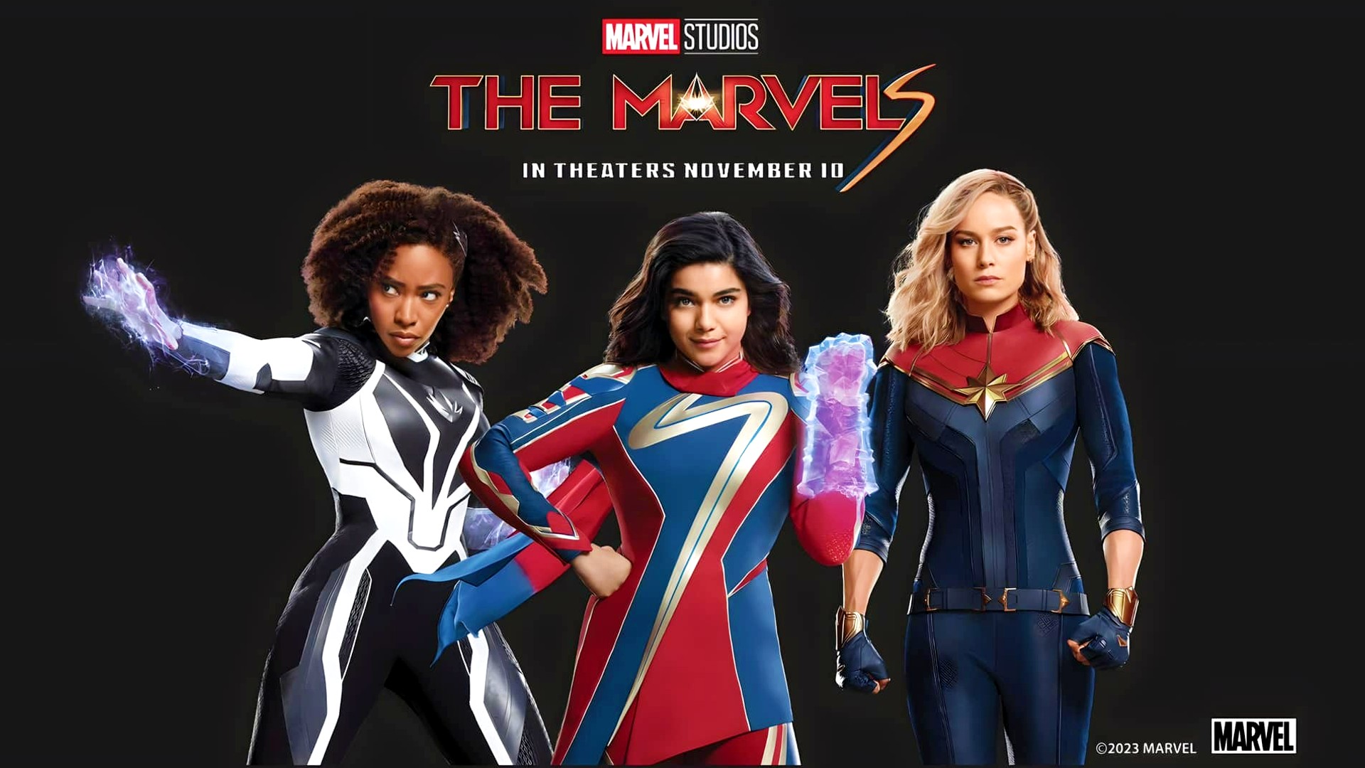 The Marvels: Kamala Khan, Carol Danvers and Monica Rambeau's Captain Marvel Wallpaper