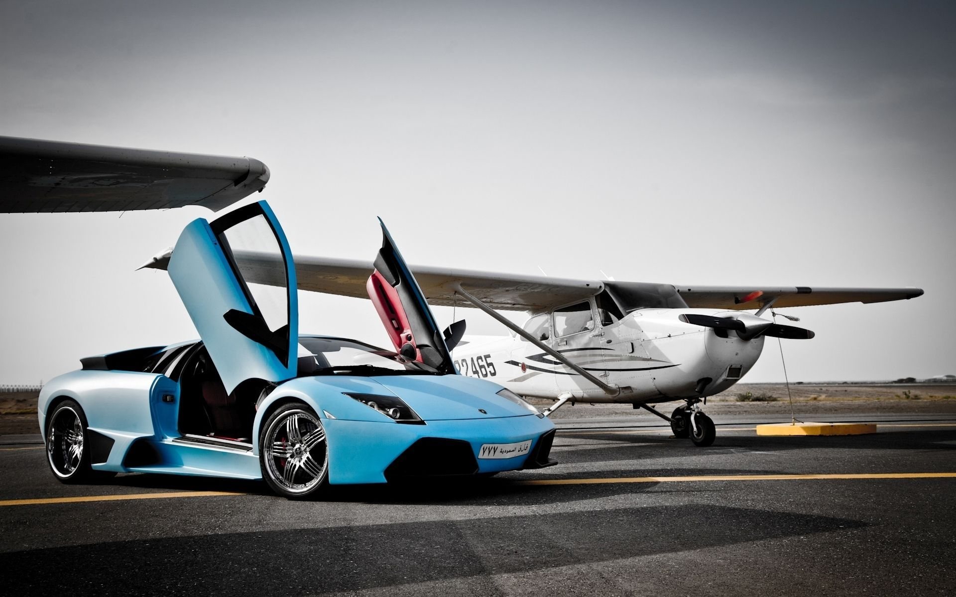 Lamborghini Murcielago Vs Plane Wallpaper Car Wallpaper