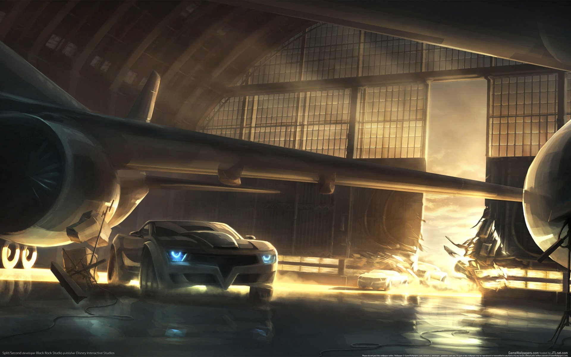 Free download race hangar car plane splitsecond HD wallpaper [1920x1200] for your Desktop, Mobile & Tablet. Explore Split Second Wallpapercm Per Second Wallpaper, Split Second Wallpaper, Infamous Second Son Wallpaper