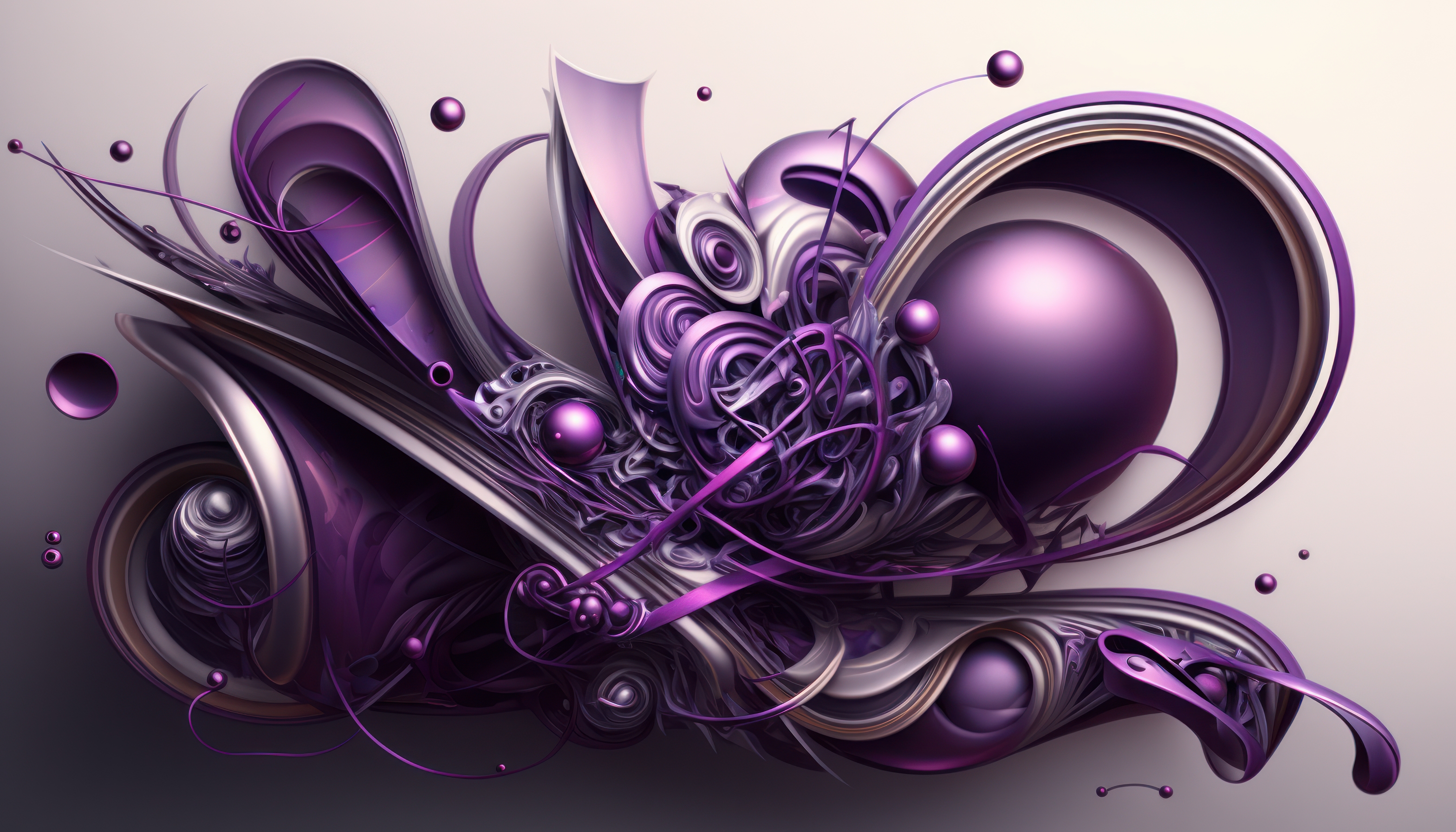 Ai Art Abstract Purple Simple Background Wallpaper:3136x1792