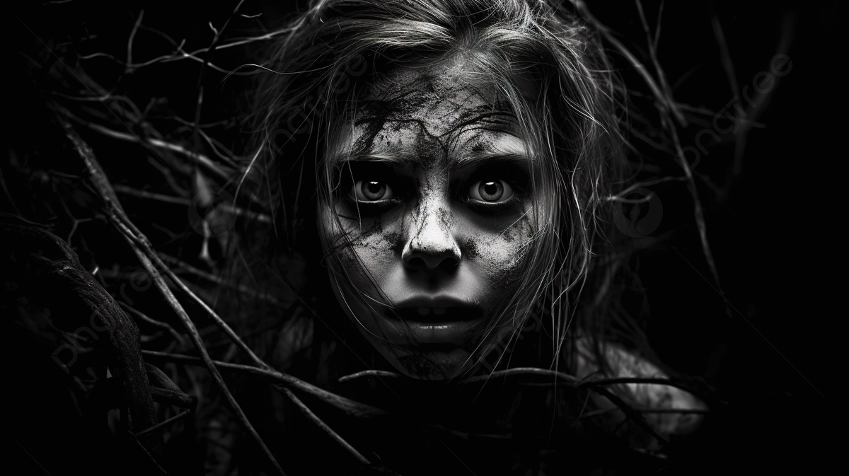 Dark Wallpaper With Scary Girl Background, Creepy Black And White Picture Background Image And Wallpaper for Free Download
