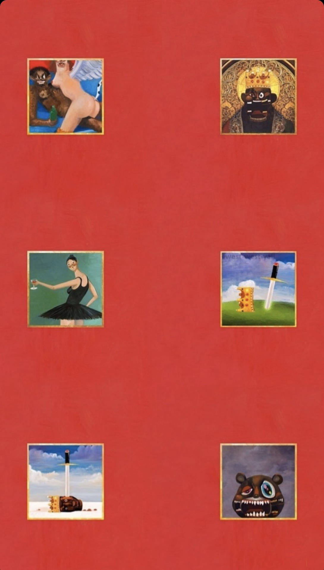 Download Six Kanye West Album Cover Wallpaper