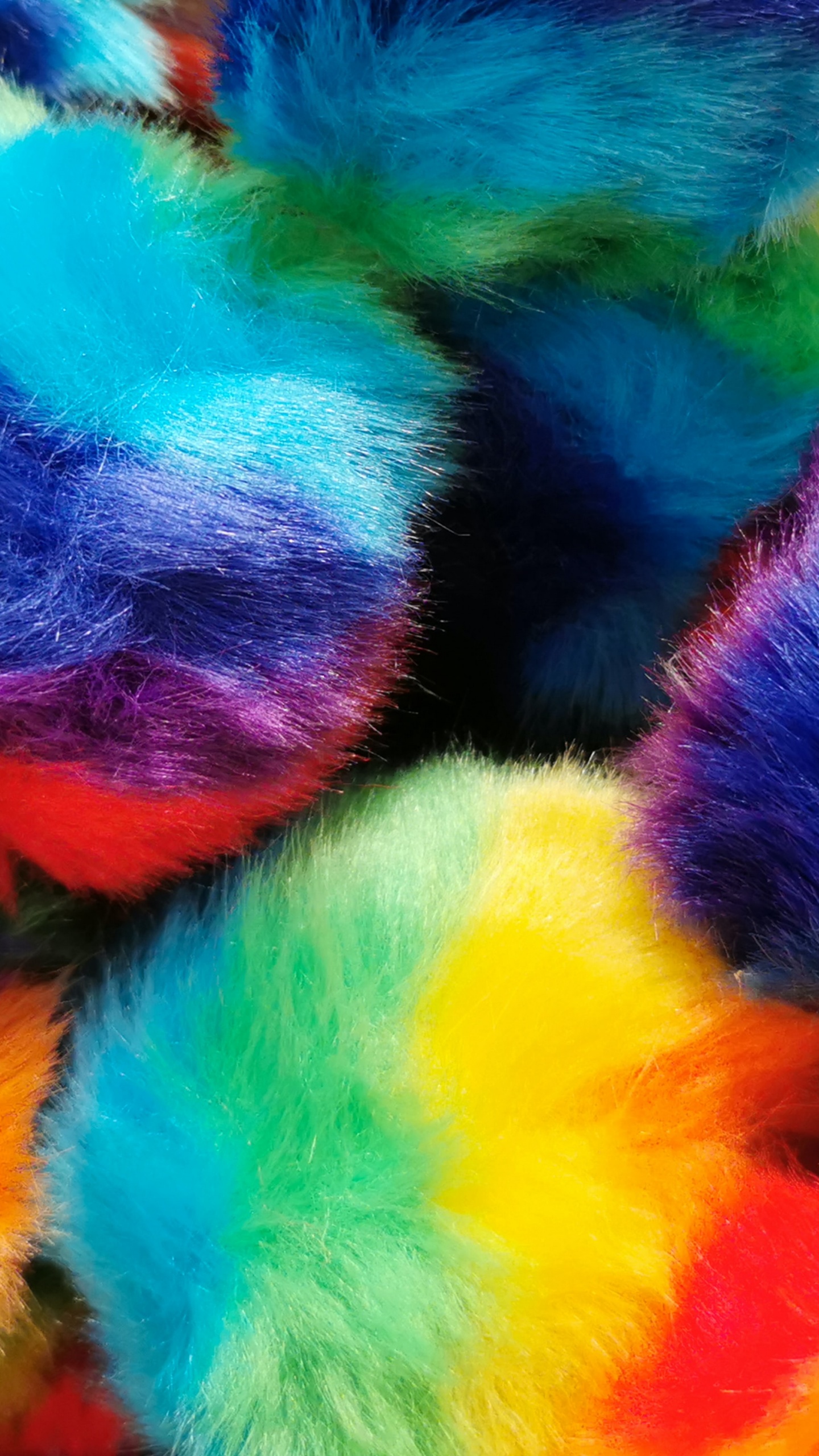 Faux Fur Pom Pom Balls Wallpaper 4K, Multicolor, Colorful