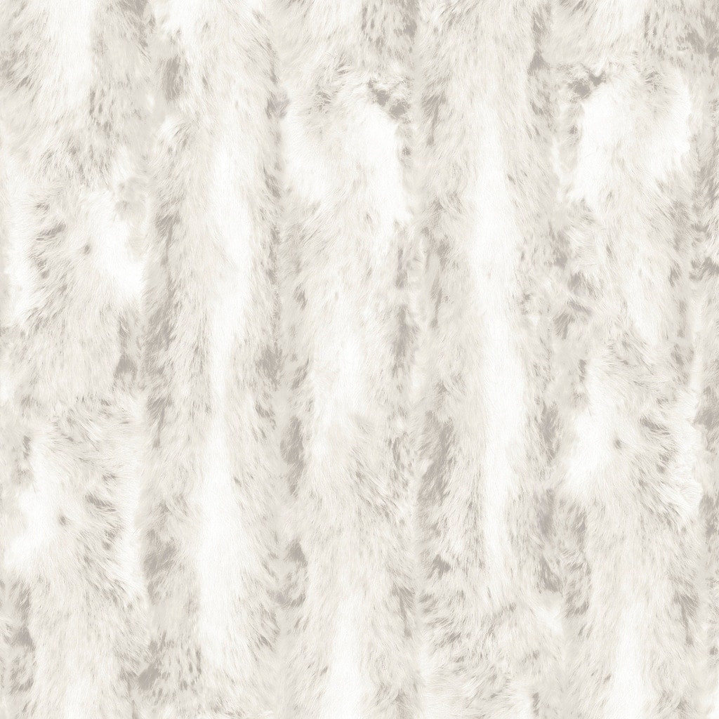 Chinchilla Fur Wallpaper, Faux Fur Texture in Light Grey, White, Weathered White Bath & Beyond