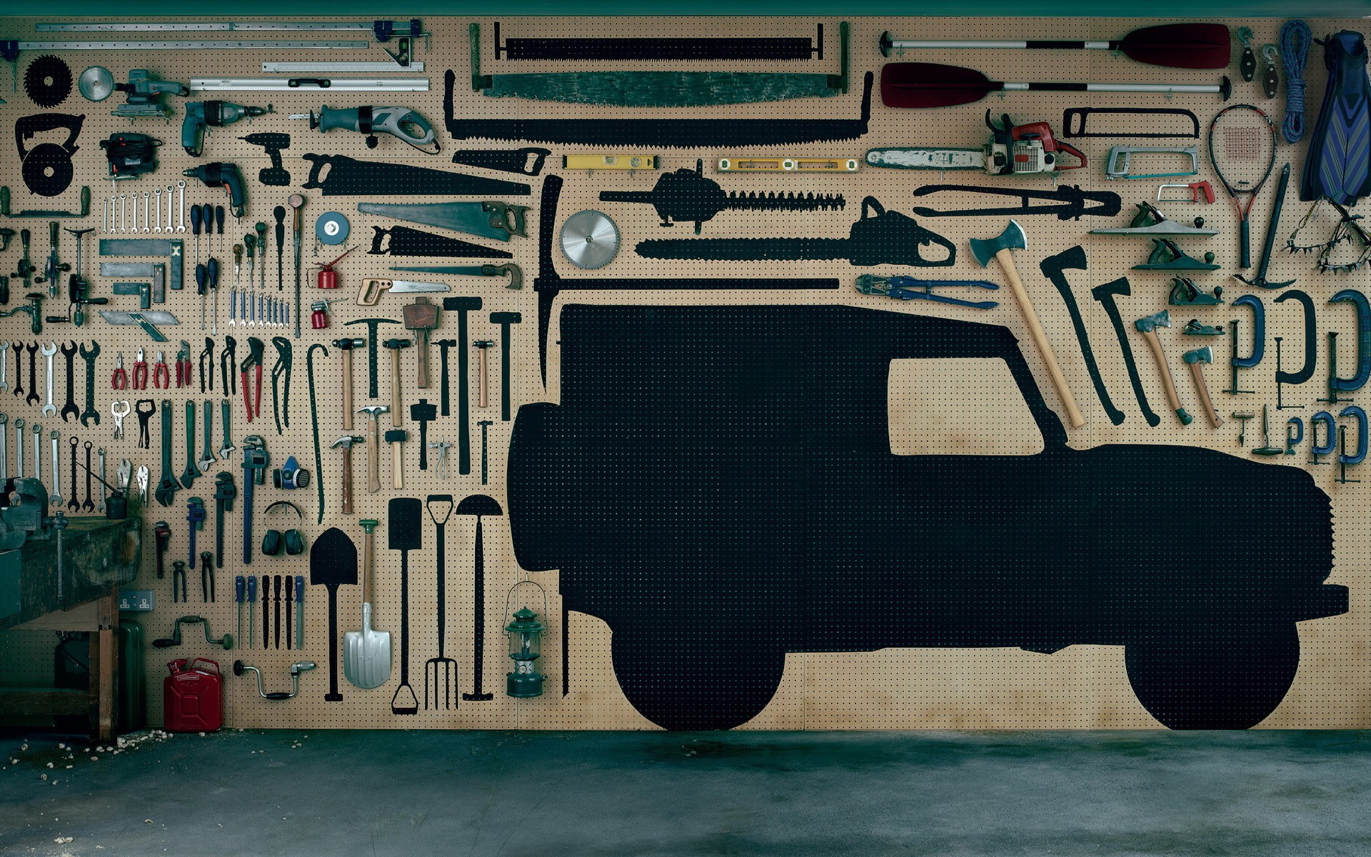 Garage Themed Wallpaper