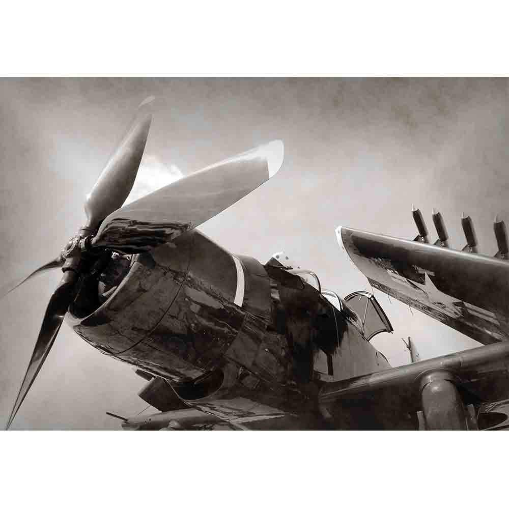 Wall26 War Ii Era Navy Fighter Plane With Folded Wings Wall Mural. Self Adhesive Large Wallpaper Inches, Everything Else