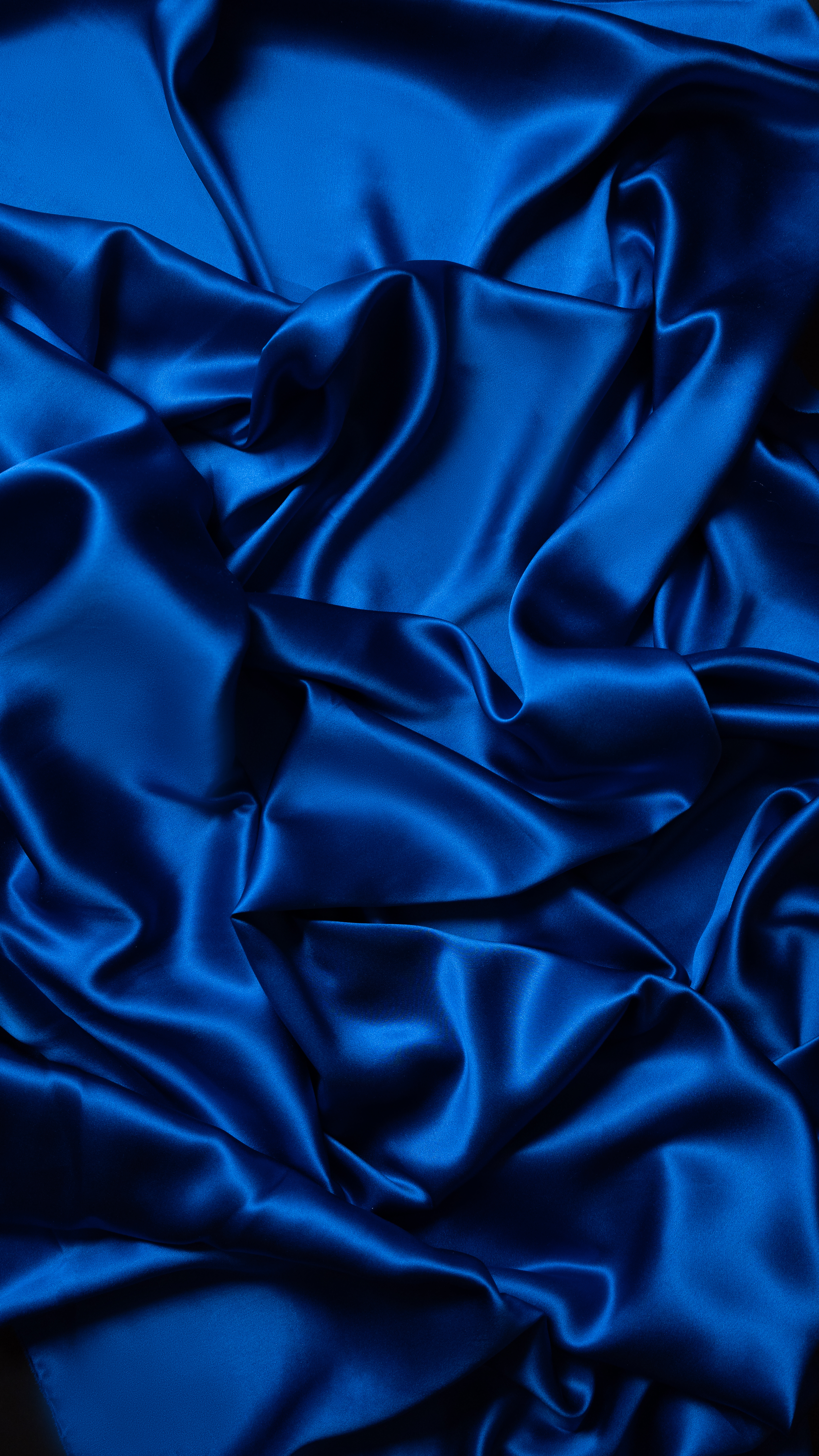 A Blue Silk Fabric Surface · Free