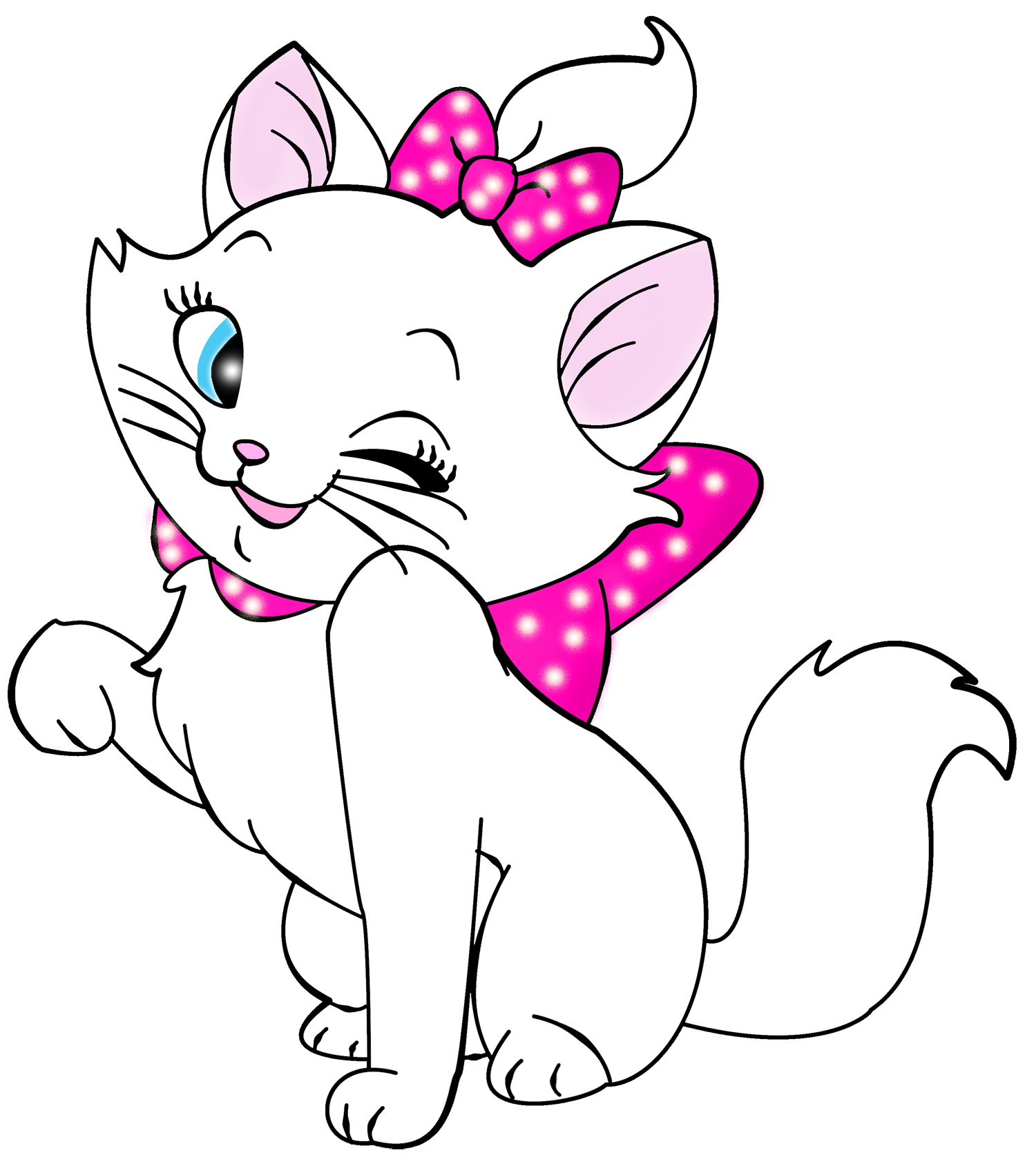 White Kitten Cartoon Free Clipart​-Quality Free Image and Transparent PNG Clipart