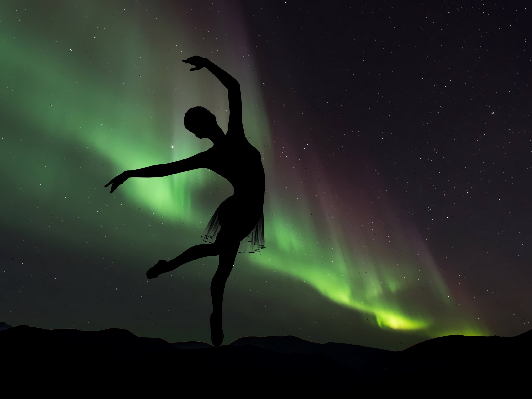 Wallpaper 4k ballerina, silhouette, dance 4k Wallpaper