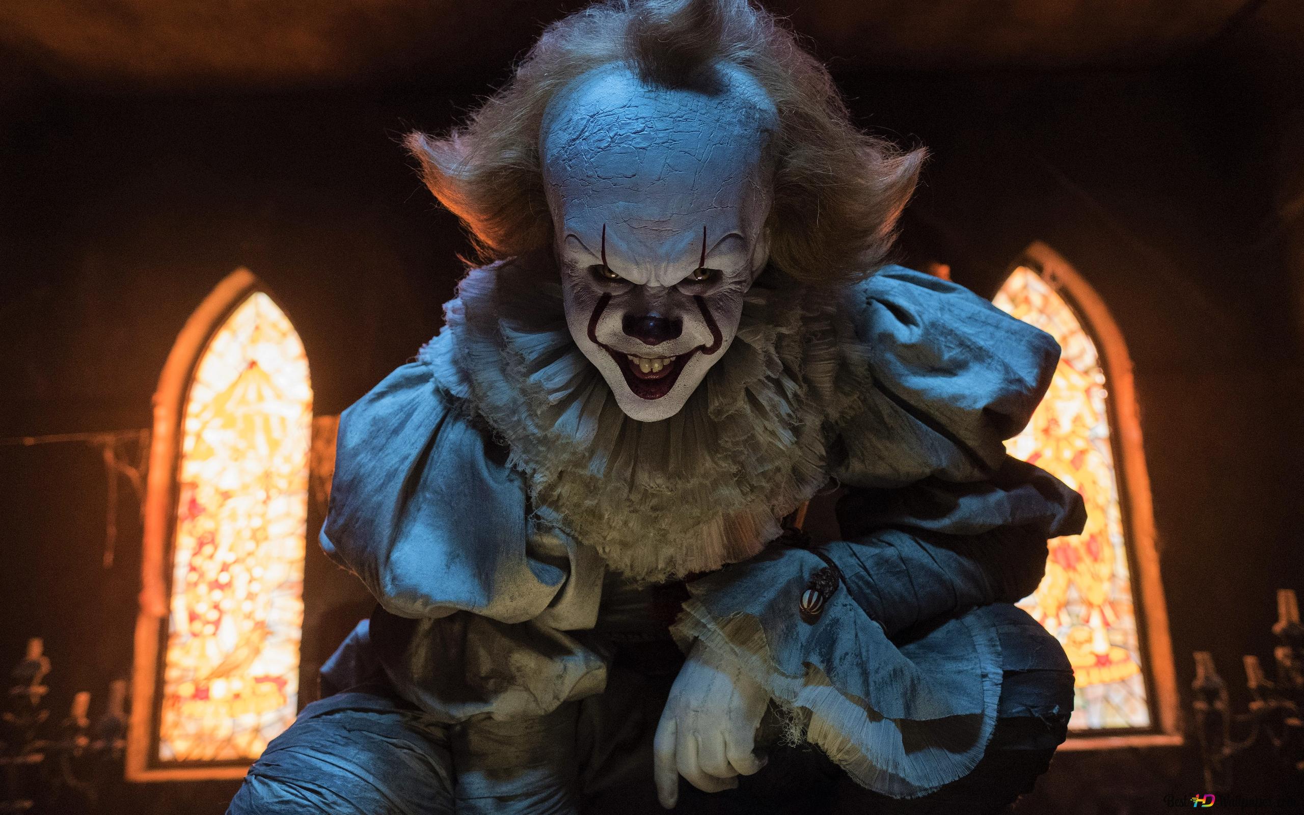 Scary clown Pennywise 4K wallpaper download