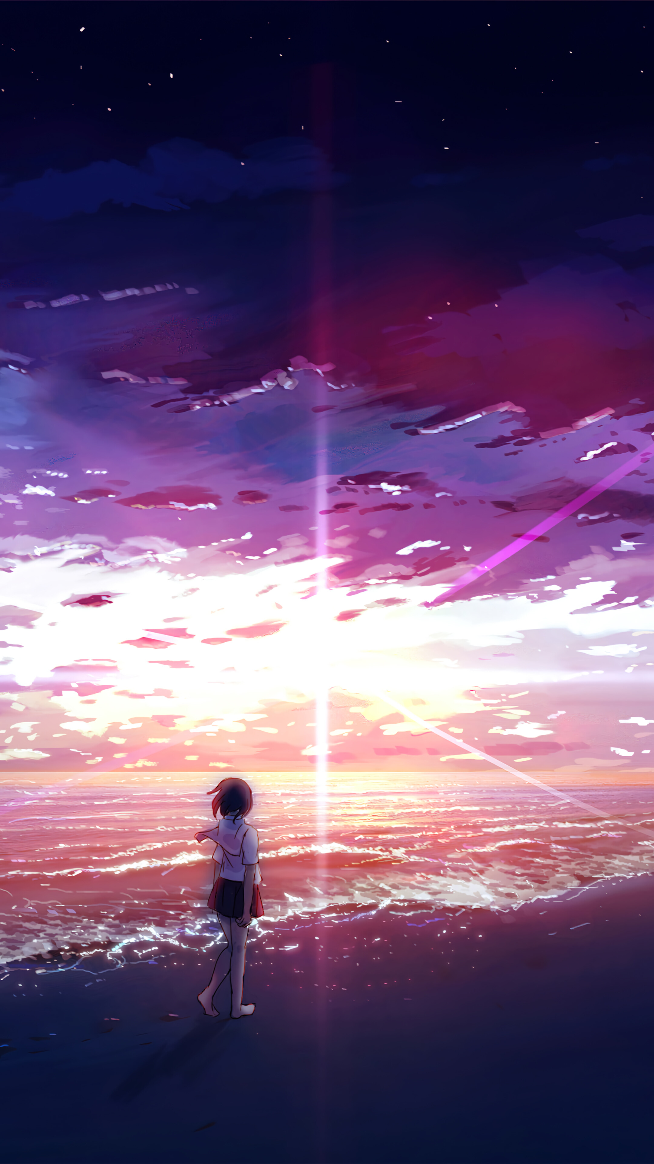 Free download Beach Waves Sunrise Anime 4K Wallpaper iPhone HD Phone 4810f [2160x3840] for your Desktop, Mobile & Tablet. Explore Aesthetic Anime Wallpaper for iPhone. Anime Wallpaper for iPhone