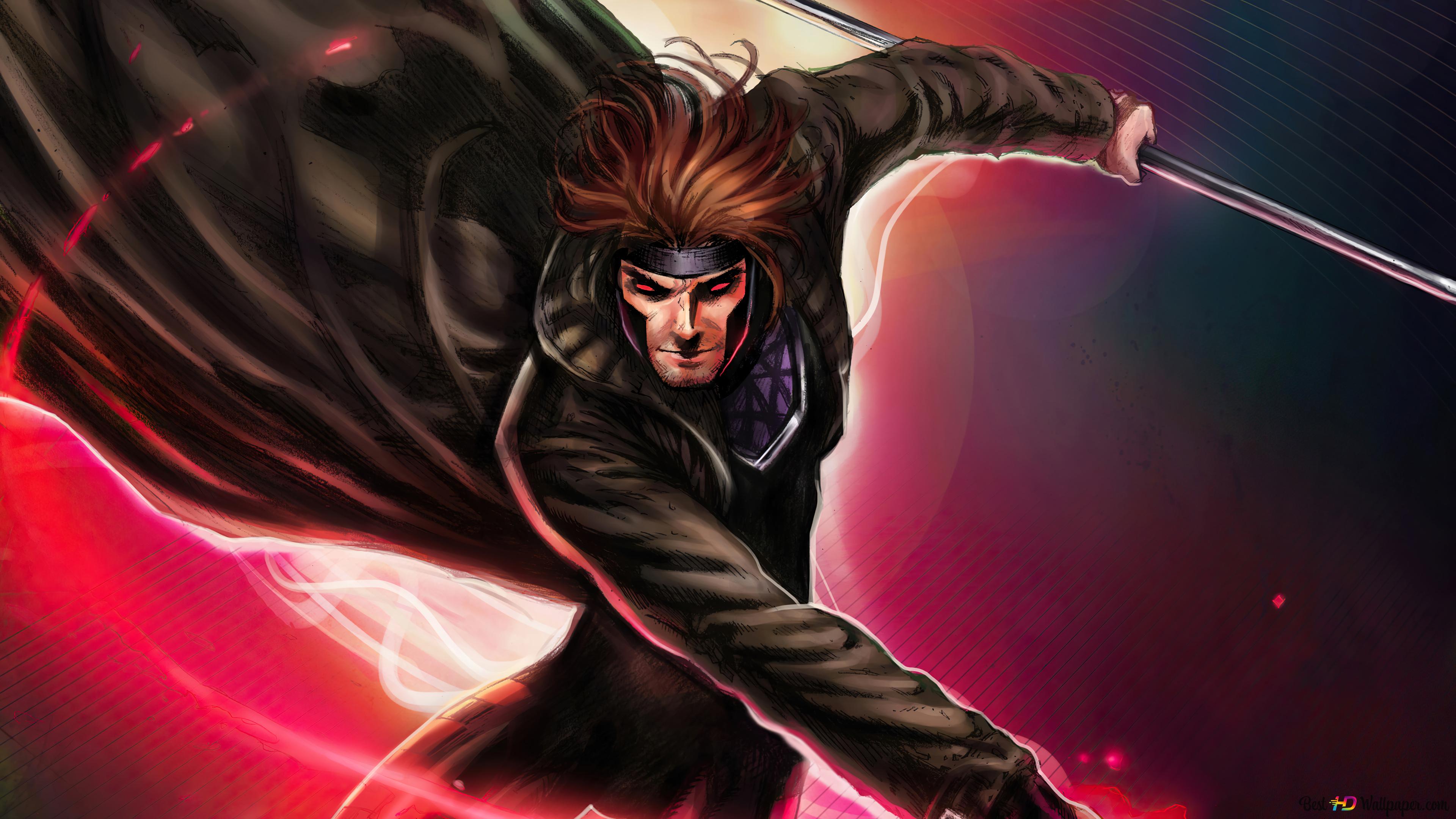 Gambit Cards Marvel 4K wallpaper download