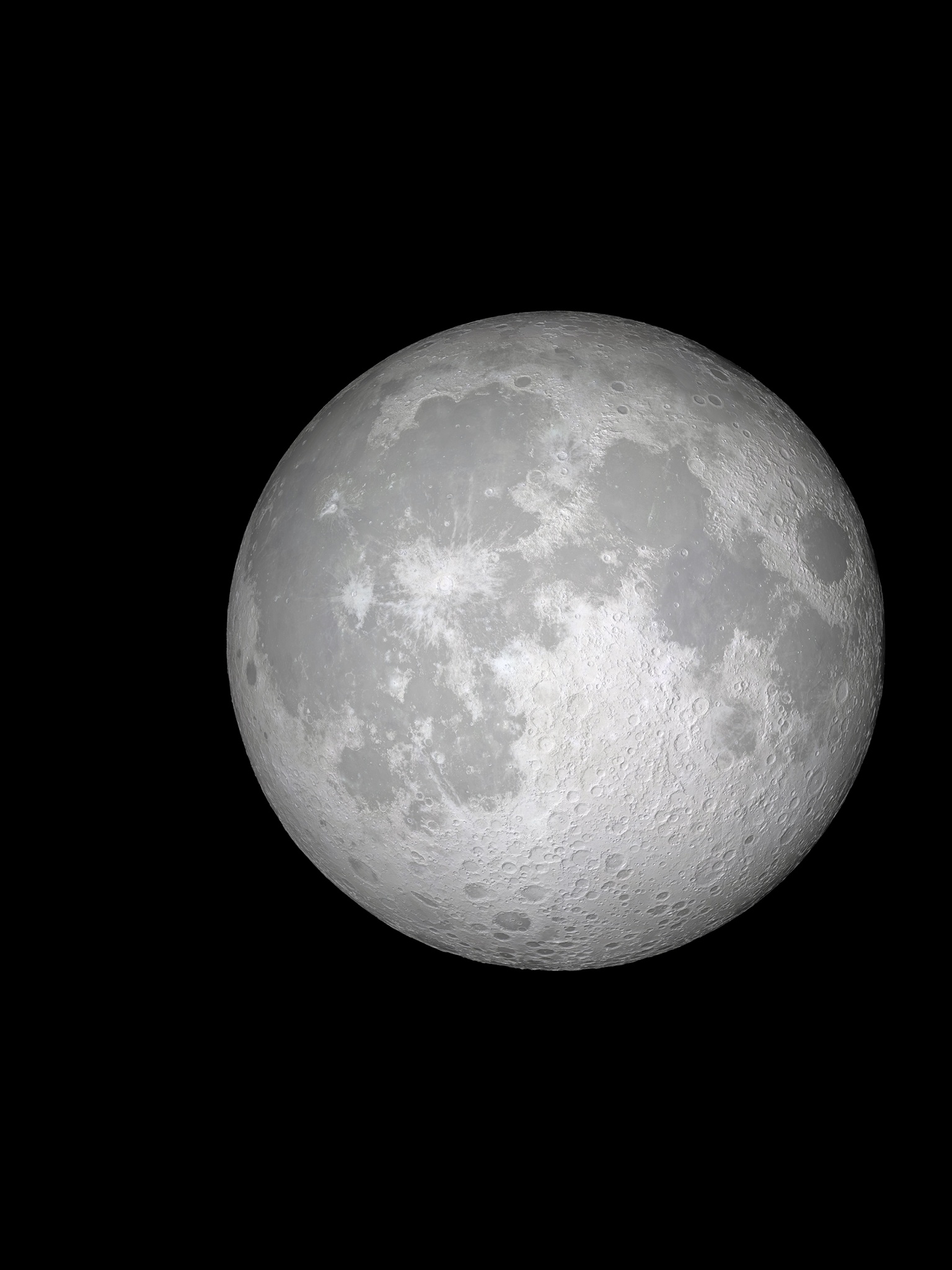 Moon Wallpaper 4K, iOS 11, Black background, Stock