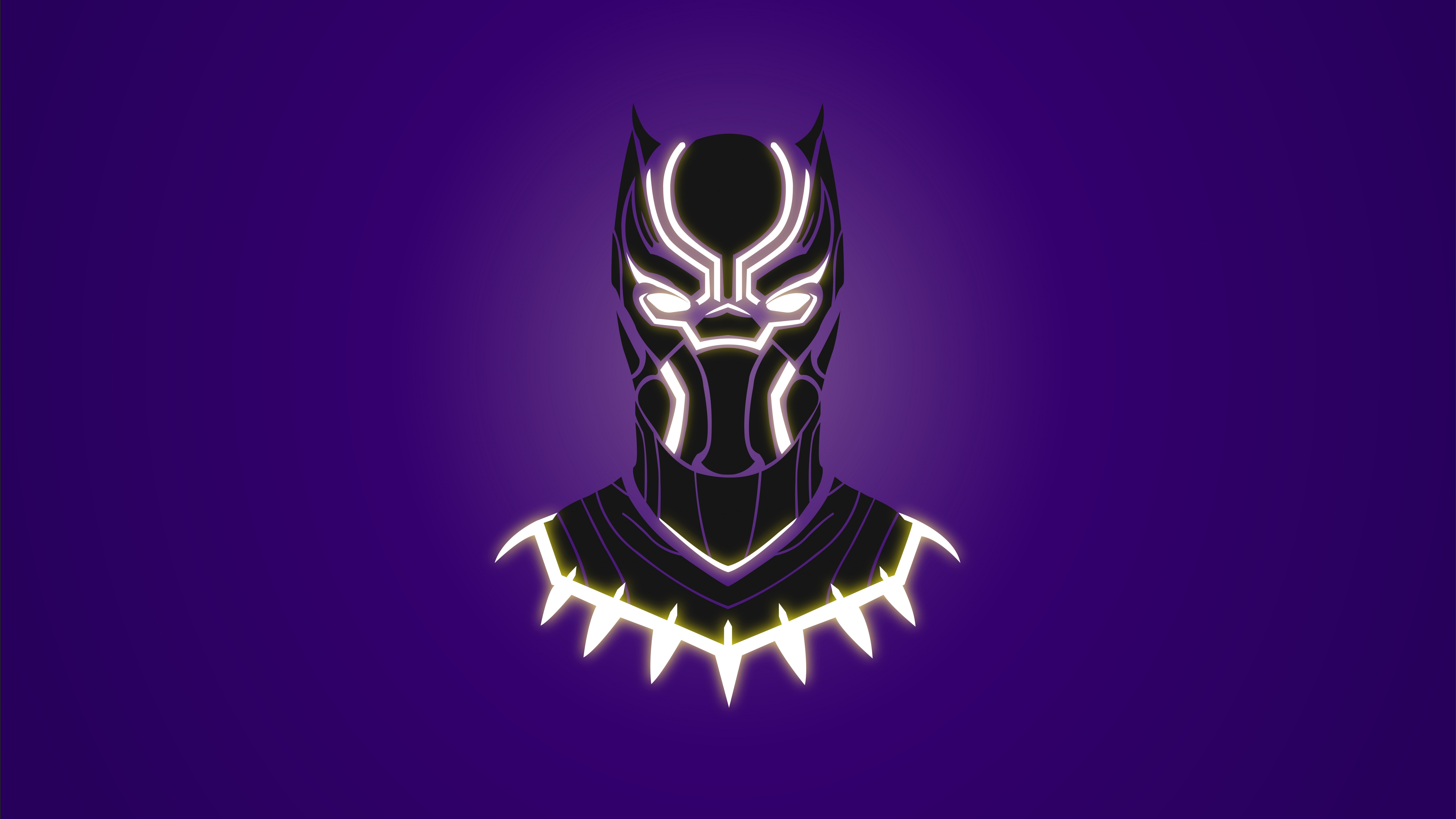 Black Panther Wallpaper 4K, 10K, Cartoon, Minimalist