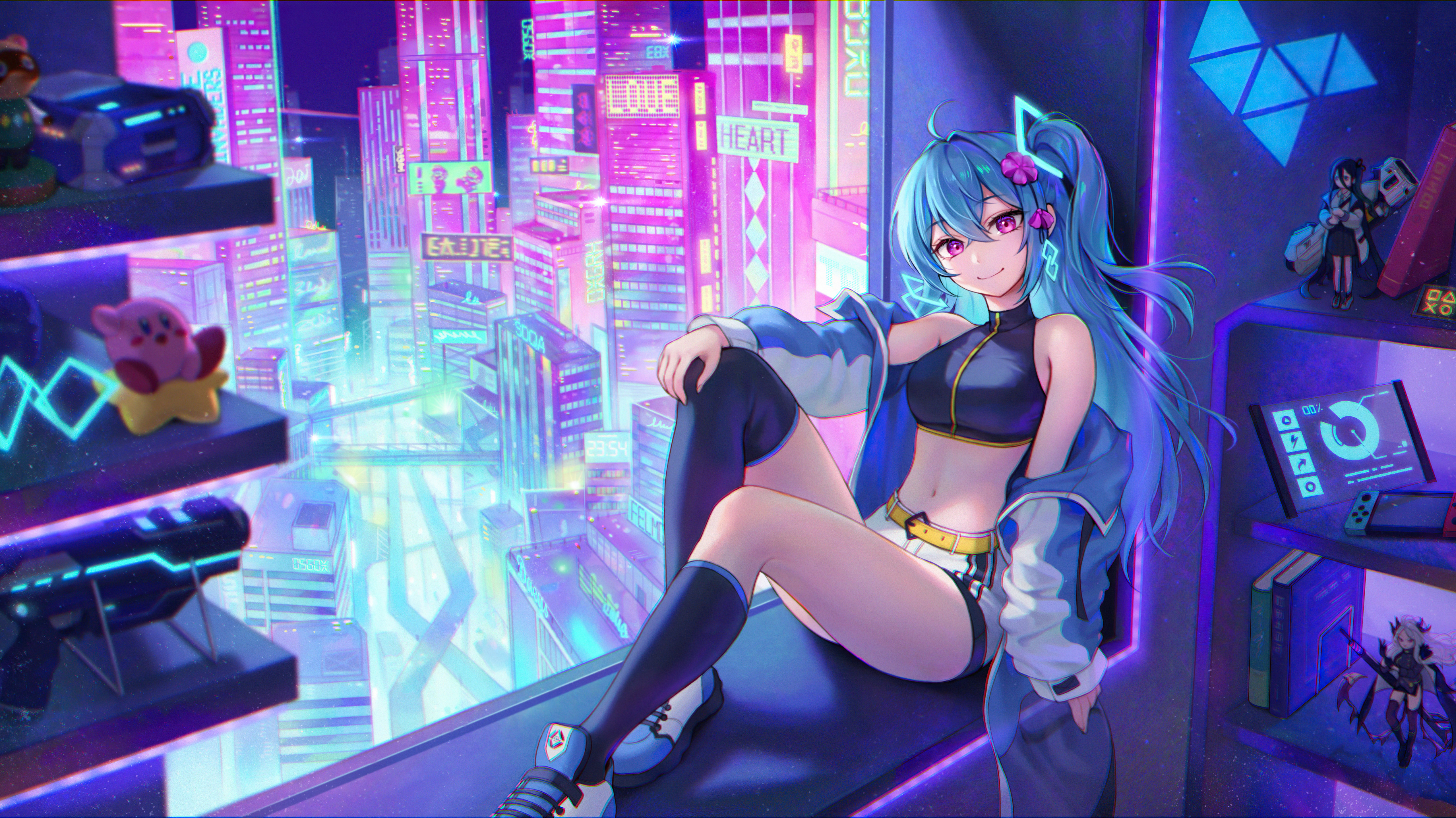 Purple Eyes Cyberpunk 5k Wallpaper, HD