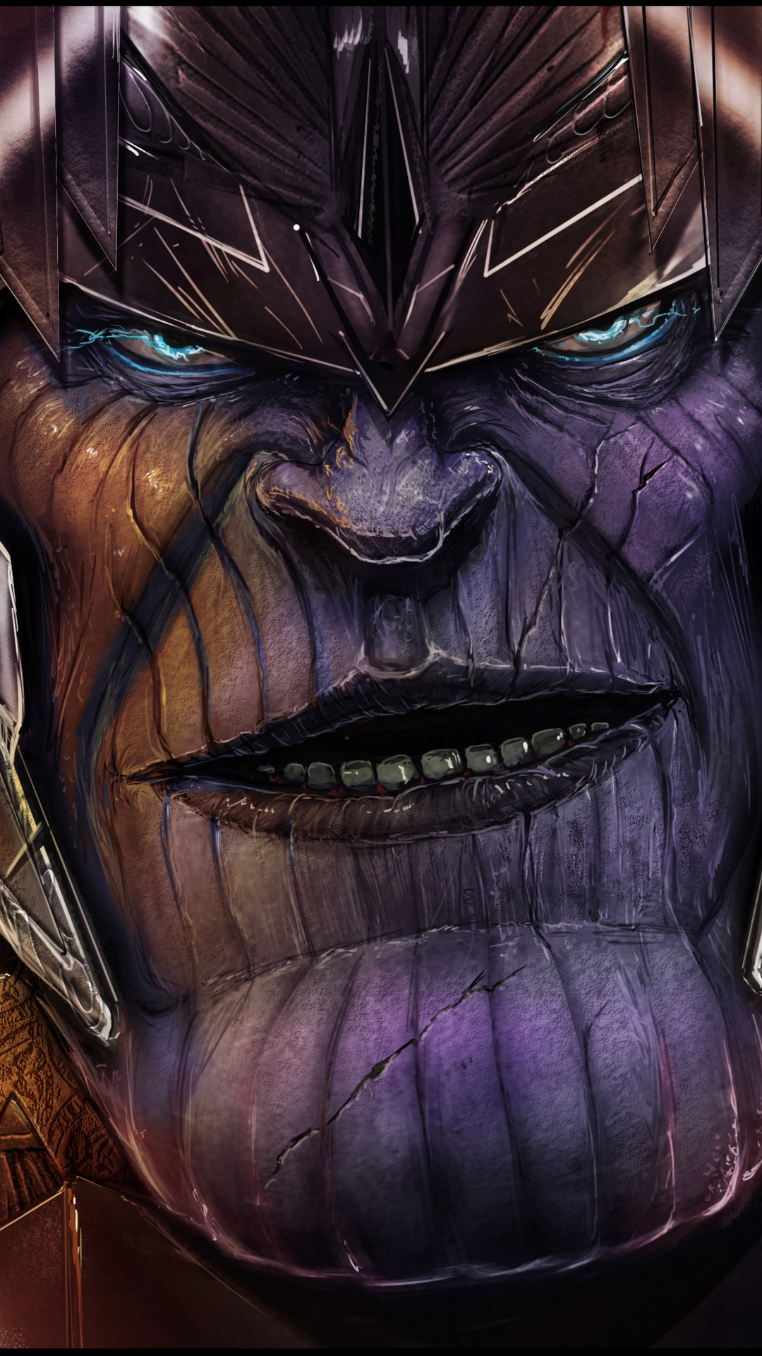 1080x1920 thanos, hd, superheroes, digital art, artwork, behance, supervillain for iPhone 6, 7, 8 wallpaper