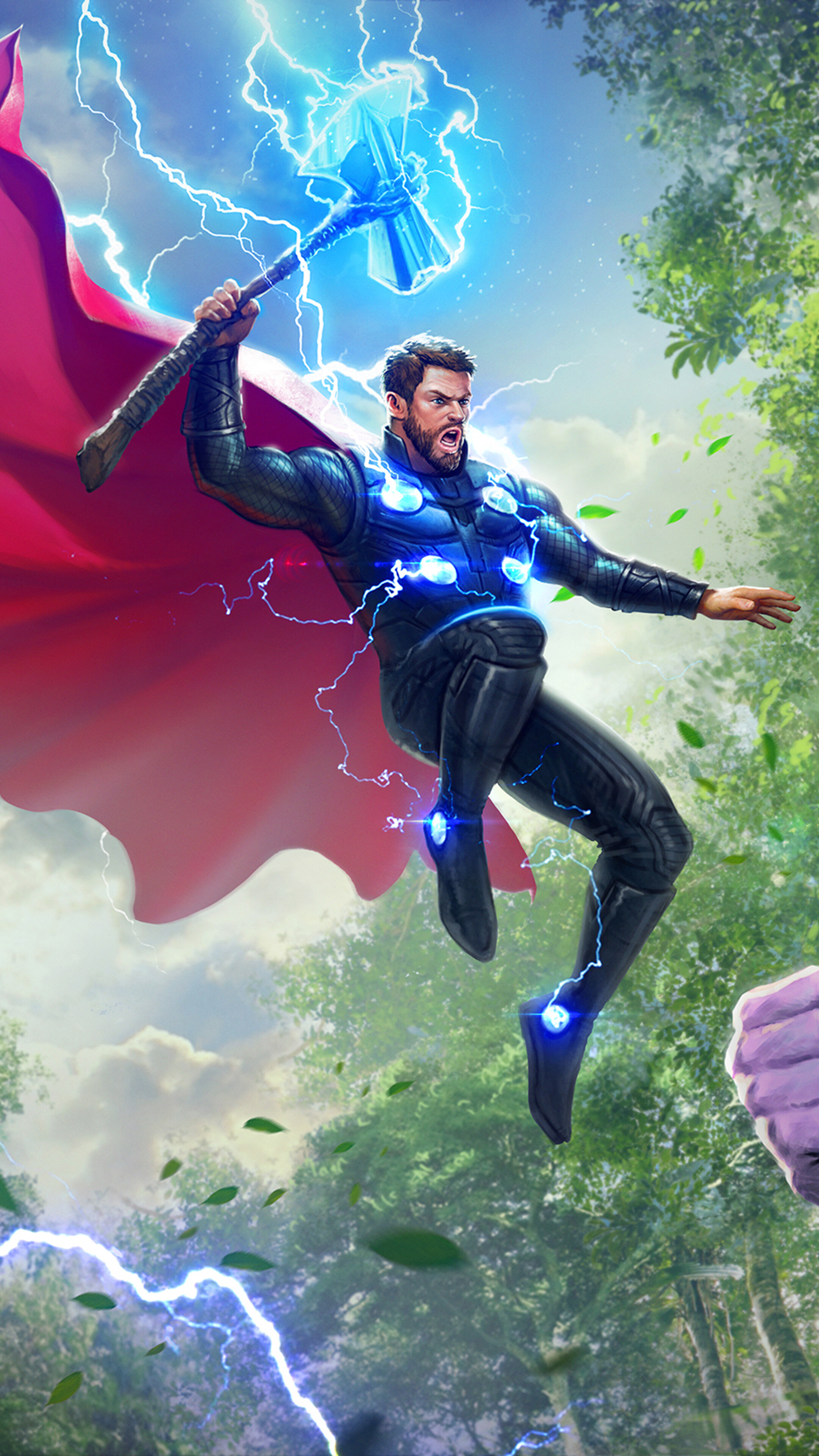 Thor vs Thanos, Avengers, 4k HD Phone