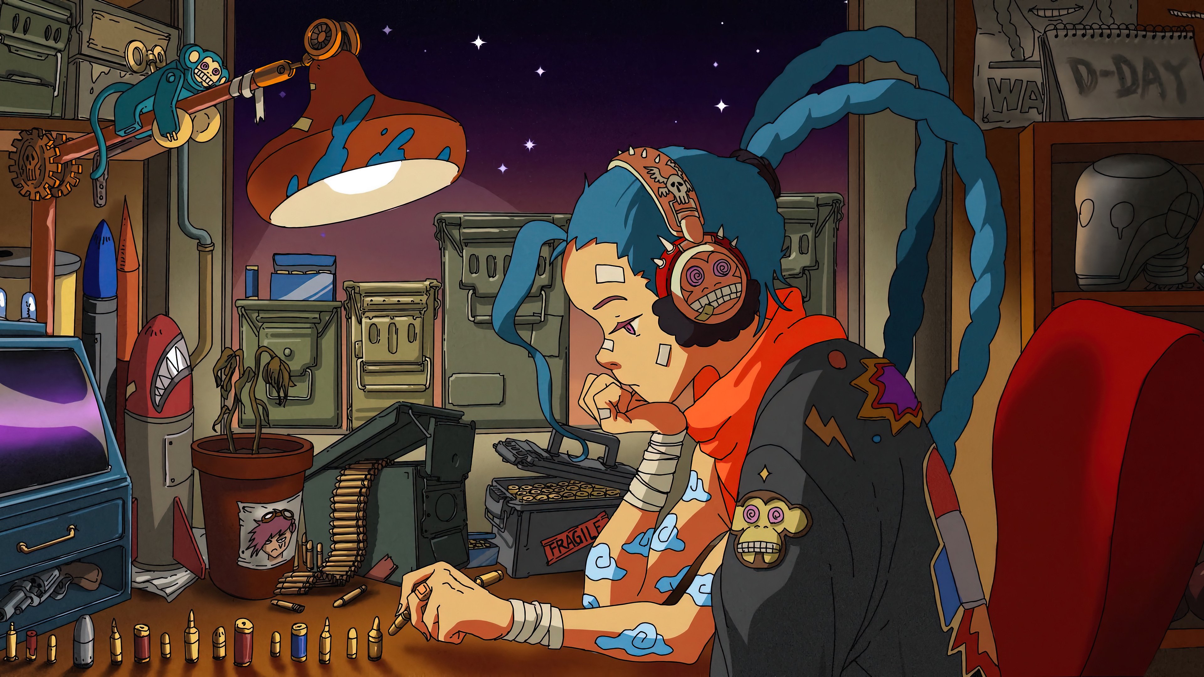 LOL Lofi Girl Jinx LoL PC DeskK Wallpaper & Artwork