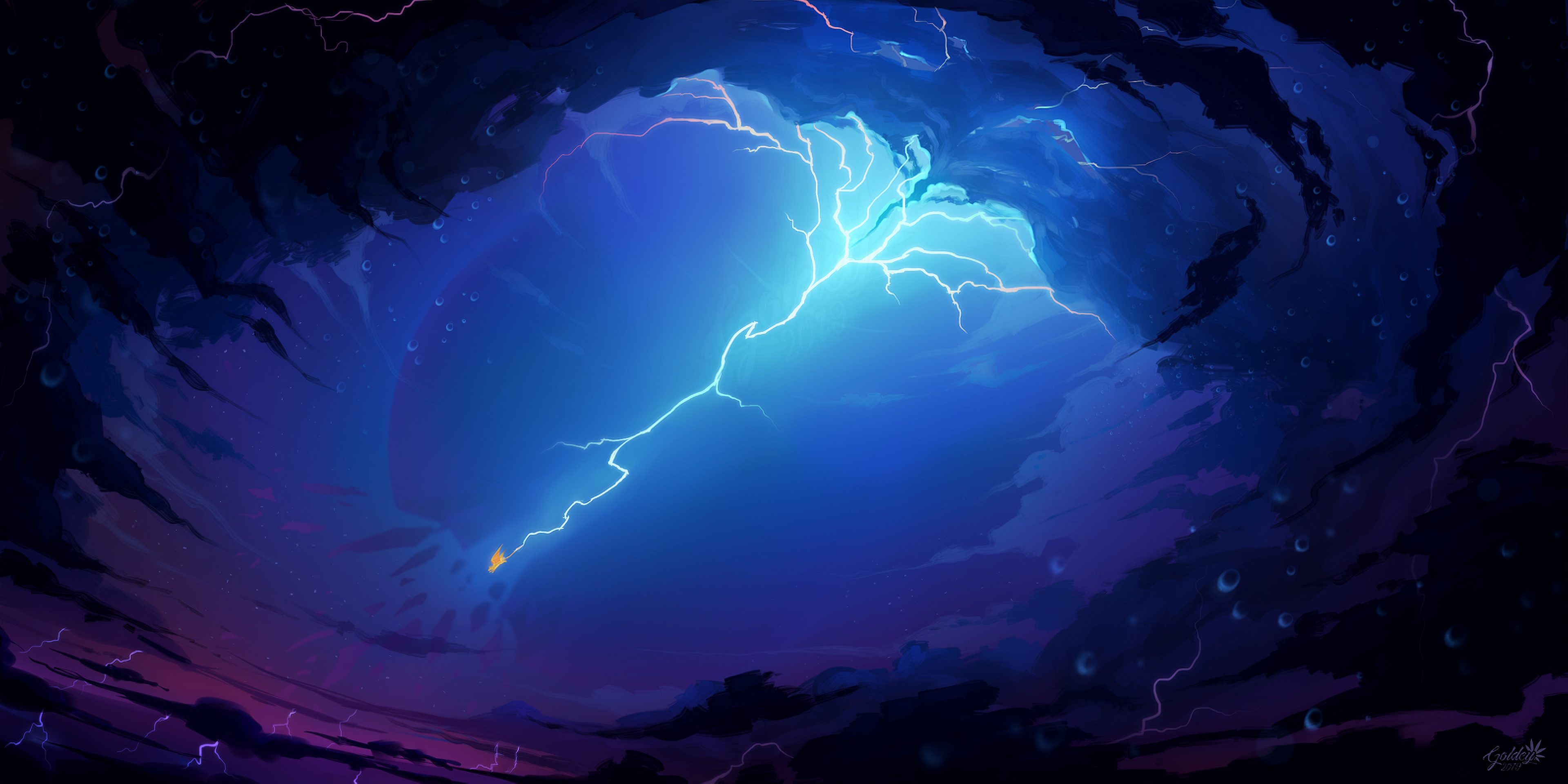 Phoenix Bird Lightning, HD Artist, 4k Wallpaper, Image, Background, Photo and Picture