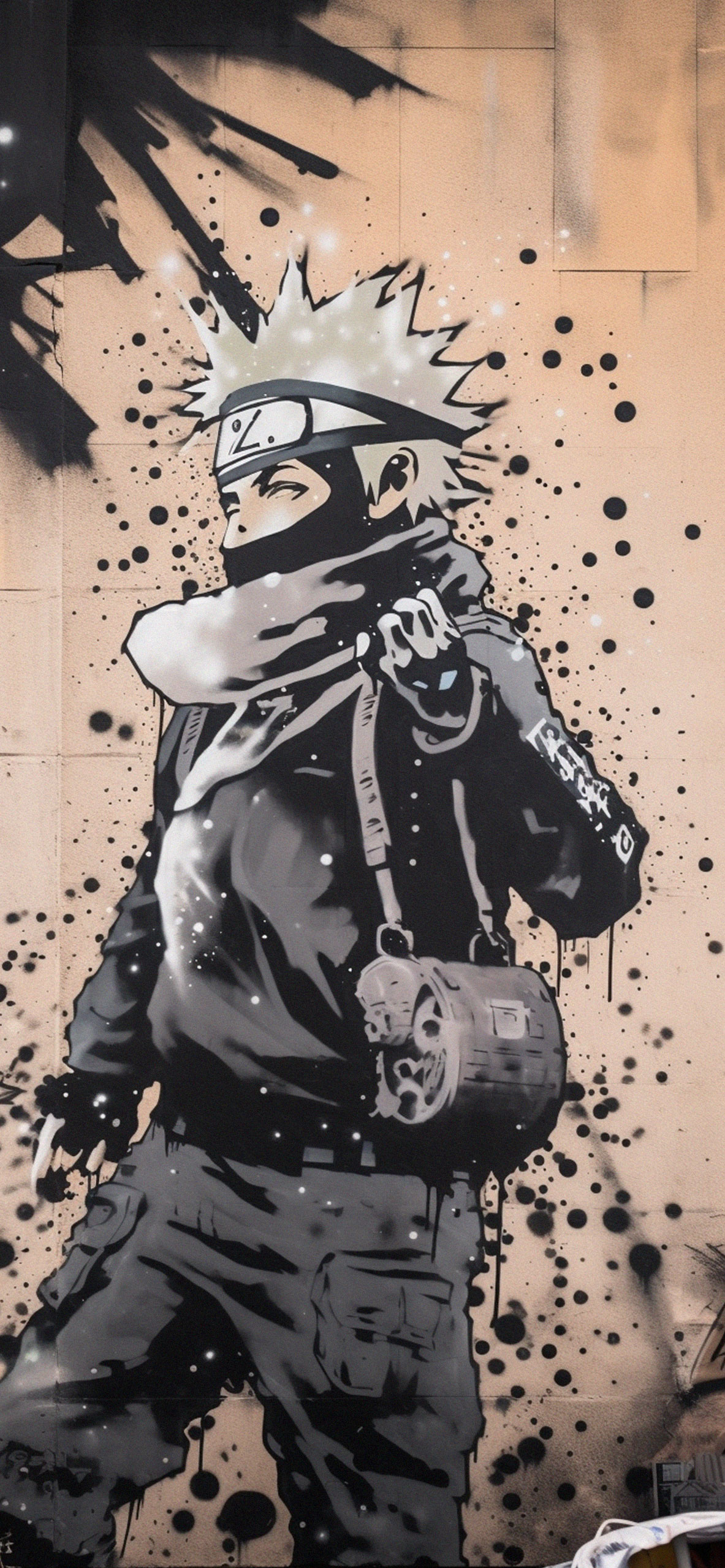 Kakashi Hatake Street Art Wallpaper